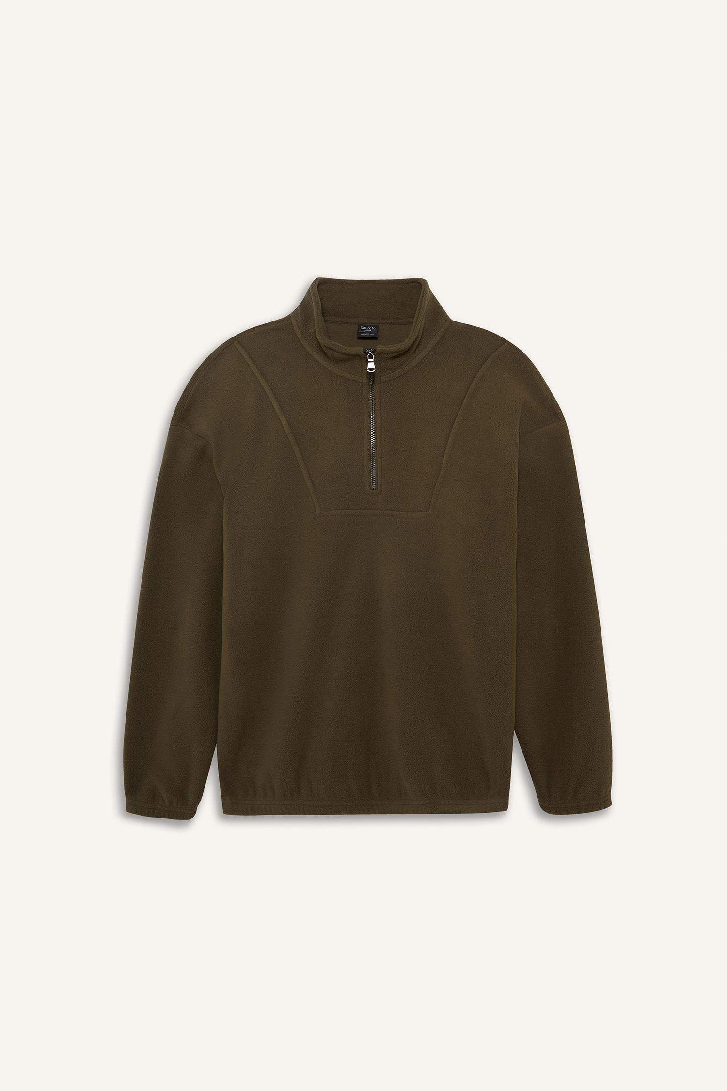 Boxy Fit Printed Long Sleeve Sweatshirt