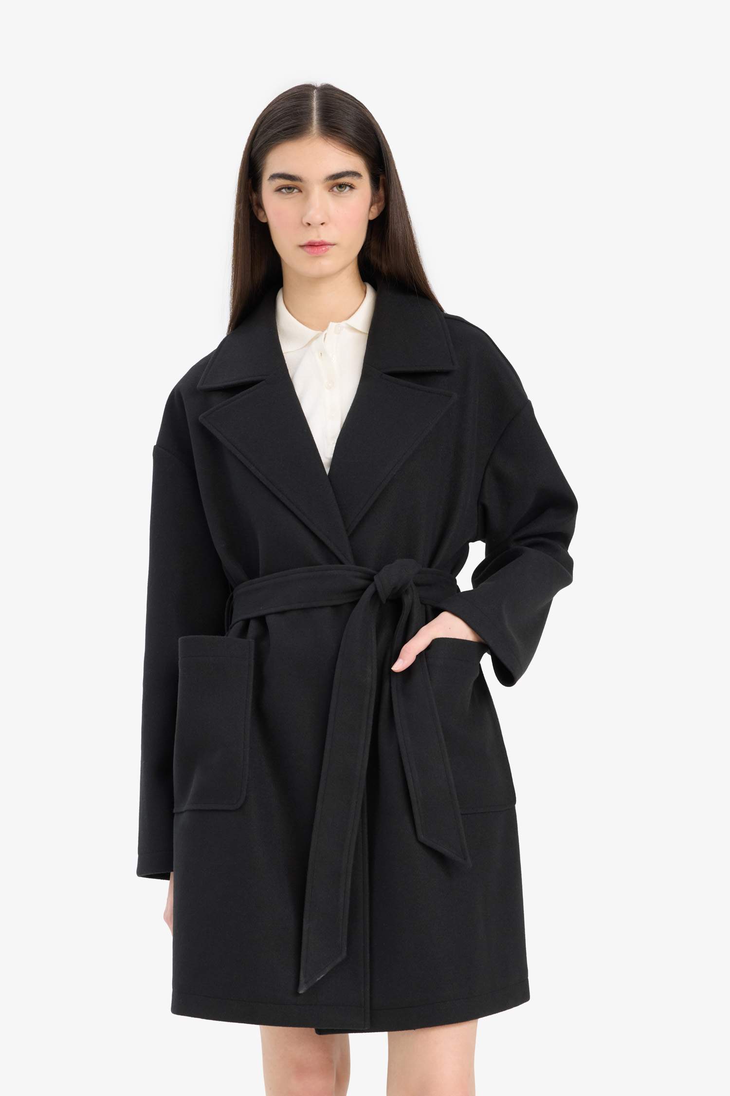 جاكيت جوخ قصة عادية بحزام