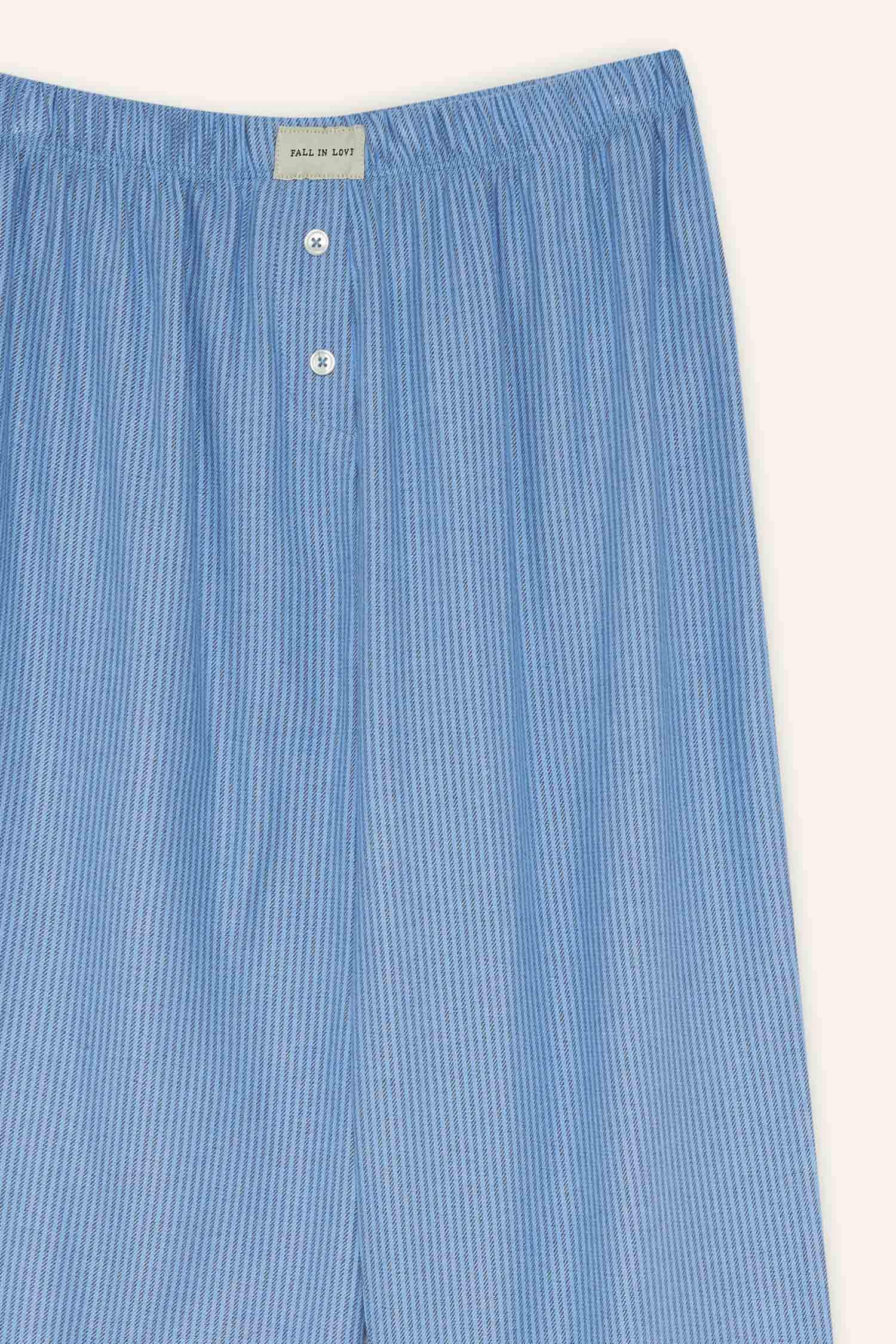 Regular Fit Uzun Boy Çizgili Pijama Altı-Fall in Love 