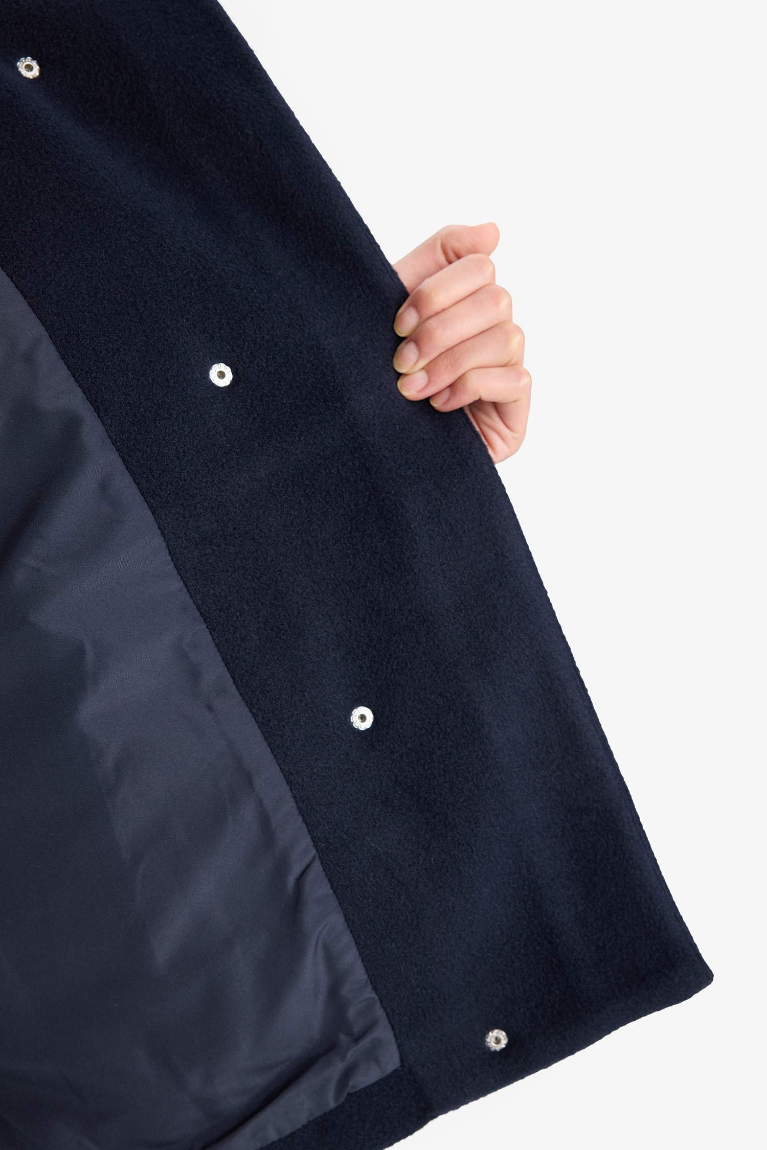 Regular Fit Kaşe Düğmeli Kısa Kaban