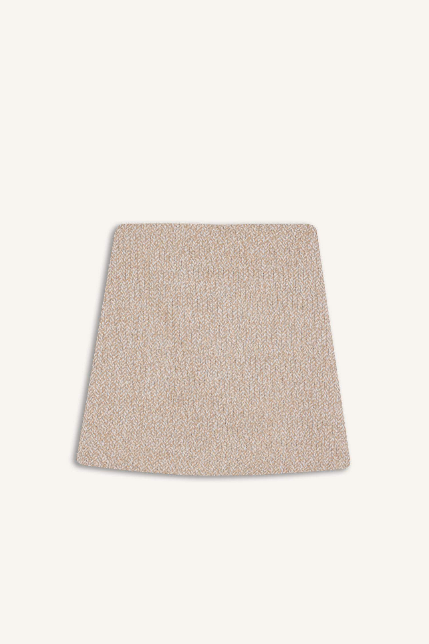 Юбка А-силуэта с высокой талией и подкладкой из твида