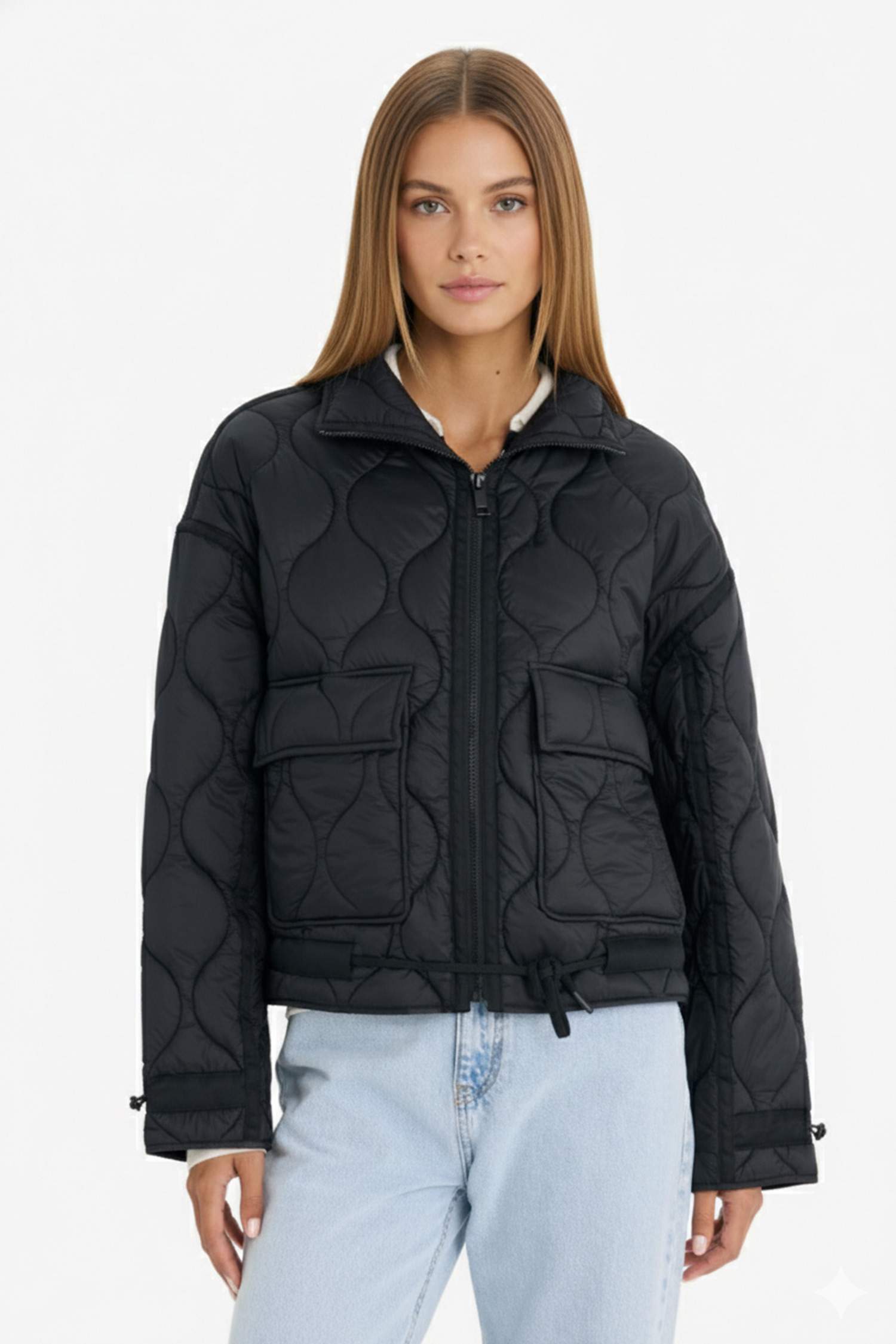 Su Geçirmez Regular Fit Fermuarlı Kapitoneli Mont