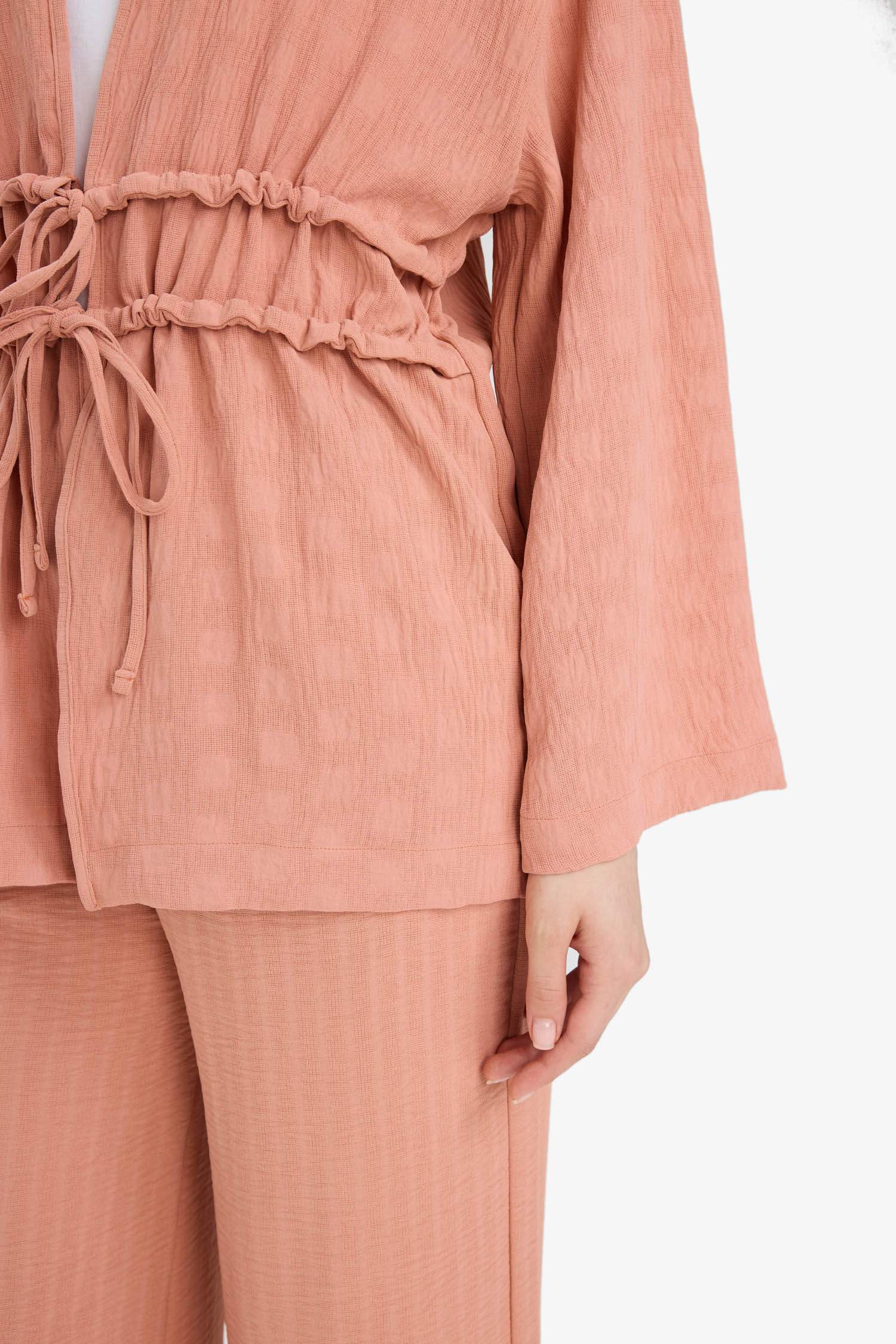 Relax Fit Twill Crew Neck Long Sleeve Tunic