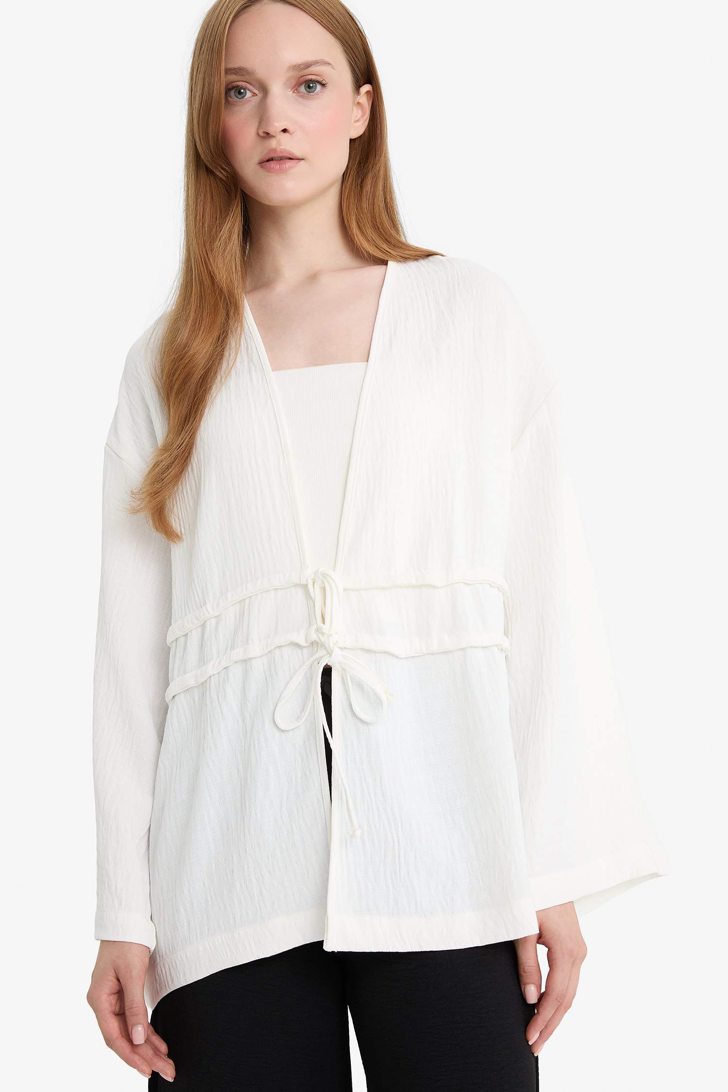 Relax Fit Crew Neck Long Sleeve Tunic