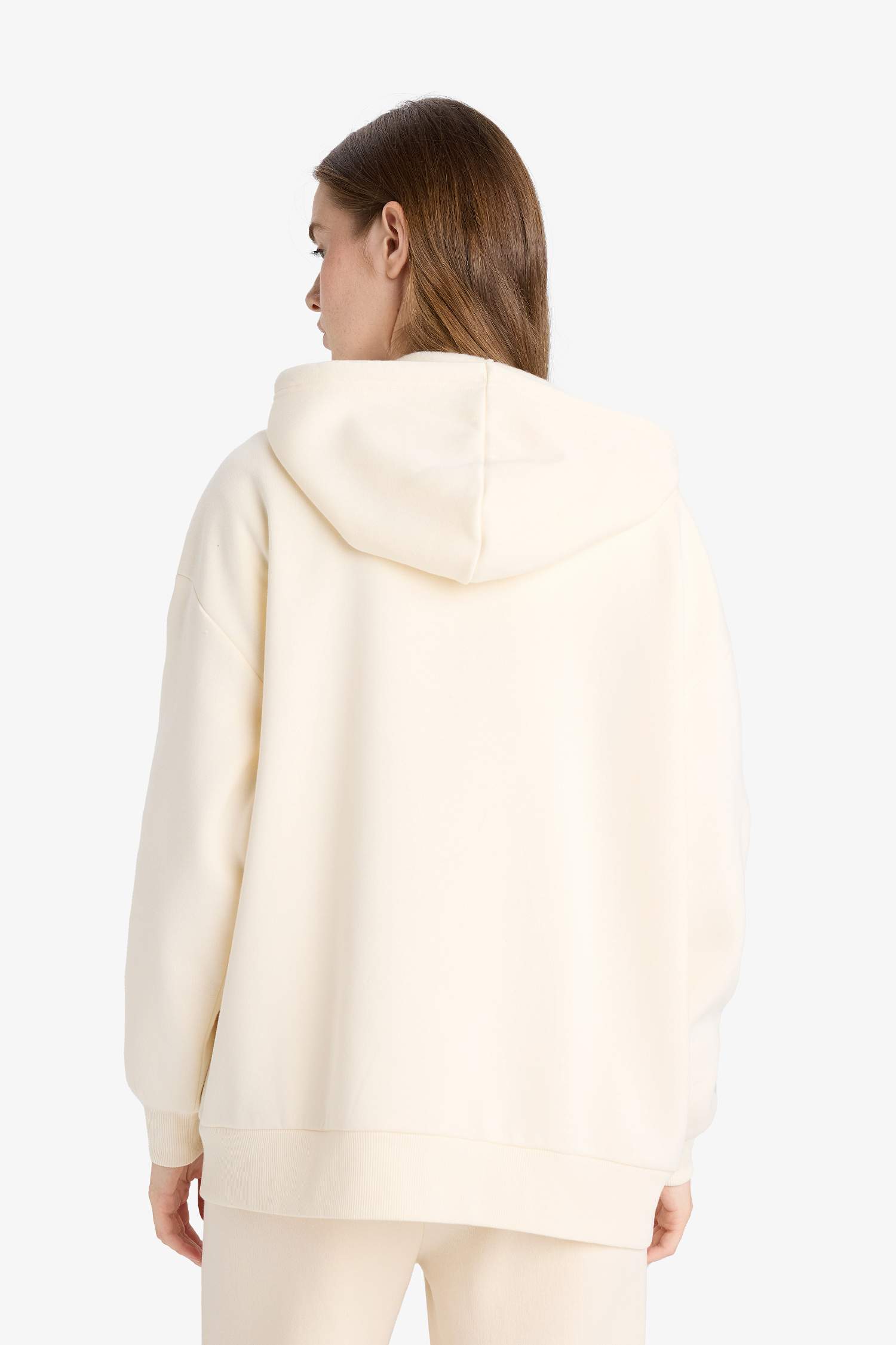 үлкен пішім дөңгелек жаға Кардиган