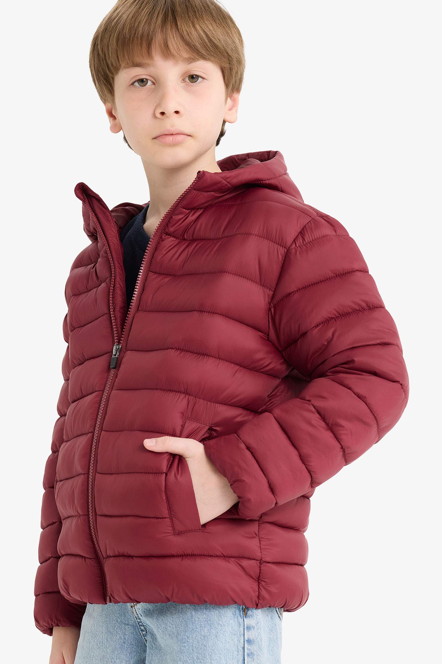 Boy Hooded Water Repellent Puffer Jacket