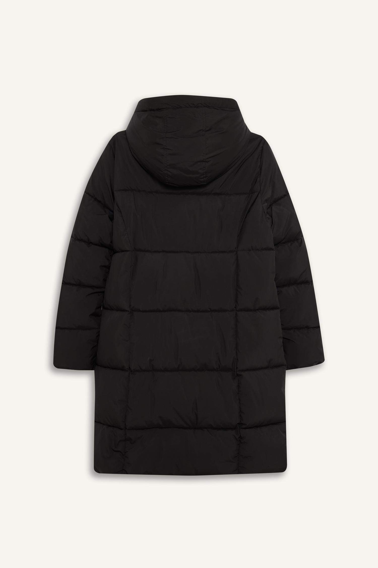 جاكيت طويل قصة عادية بغطاء للرأس مقاوم للماء