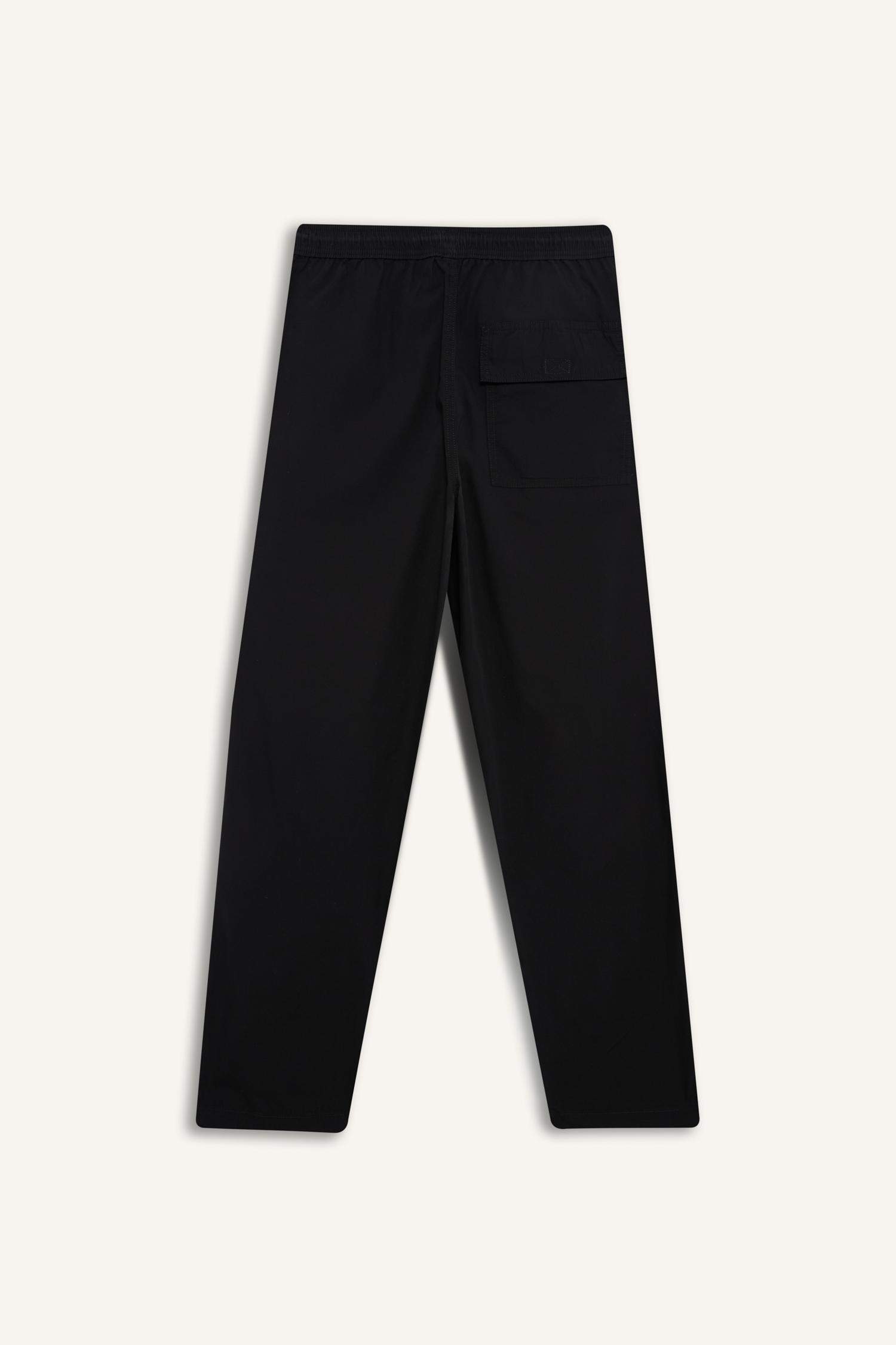 %100 Pamuk Wide Leg Beli Bağcıklı Lastikli Paraşüt Jogger Pantolon