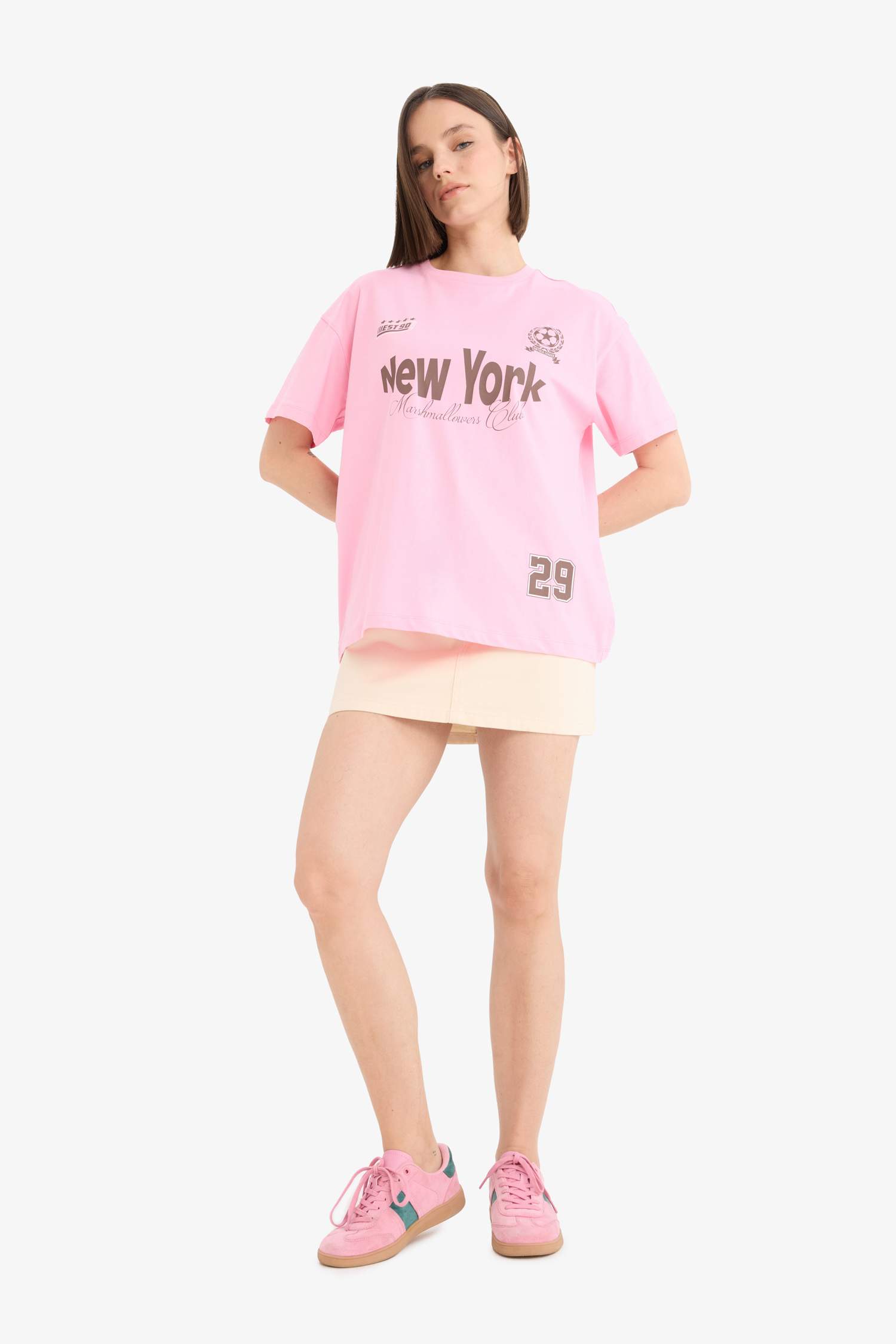 Oversize Fit Printed Short Sleeve T-Shirt