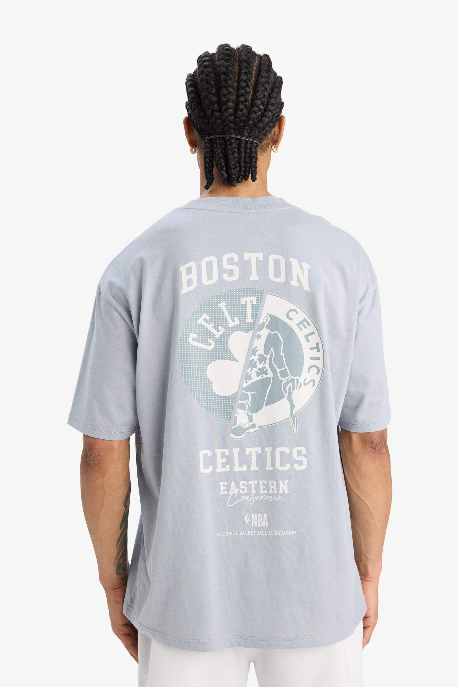 Oversize Fit Boston Celtics Licensed Crew Neck T-Shirt