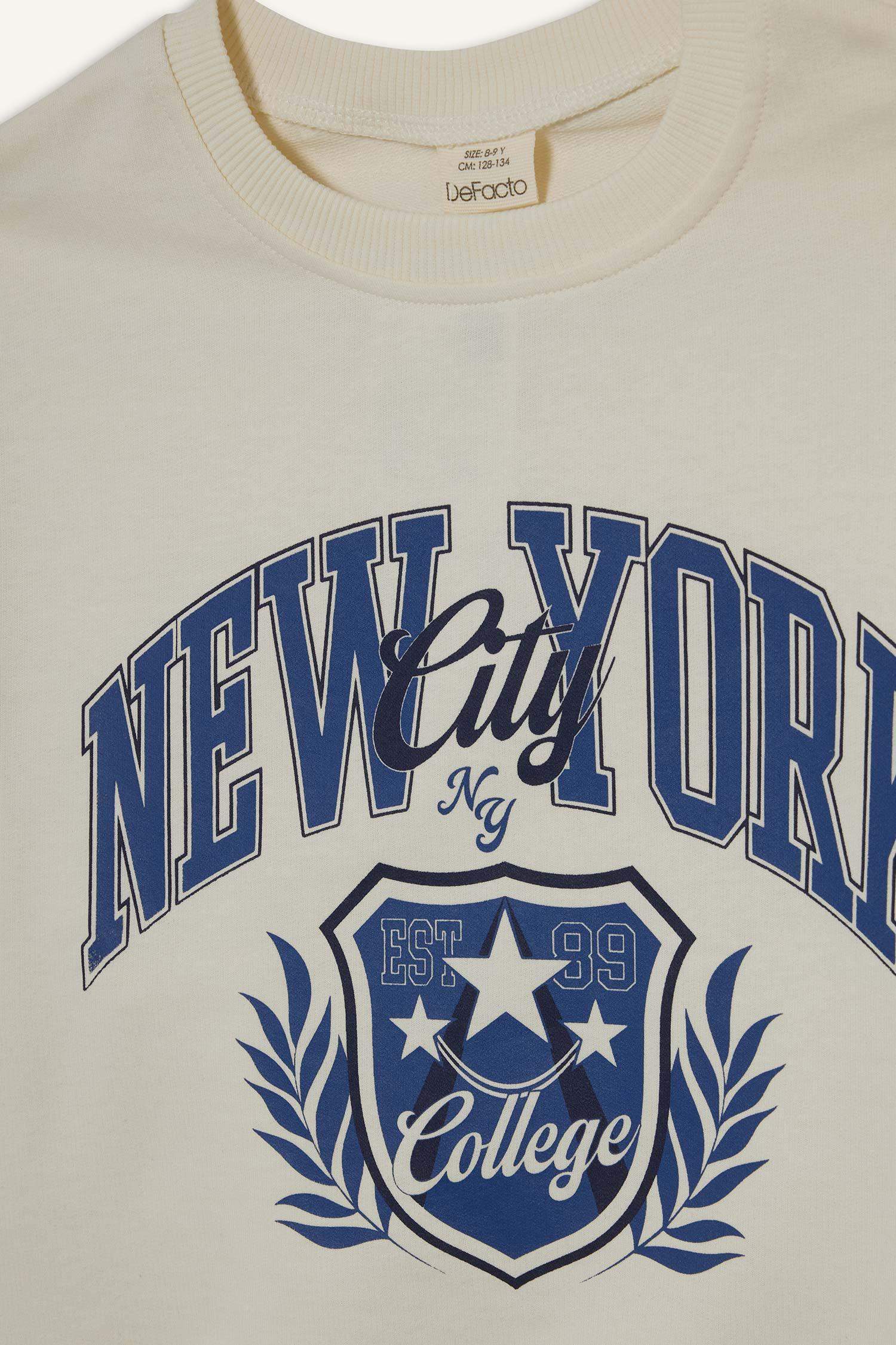 Girl Relax Fit Crew Neck Printed Sweatshirt