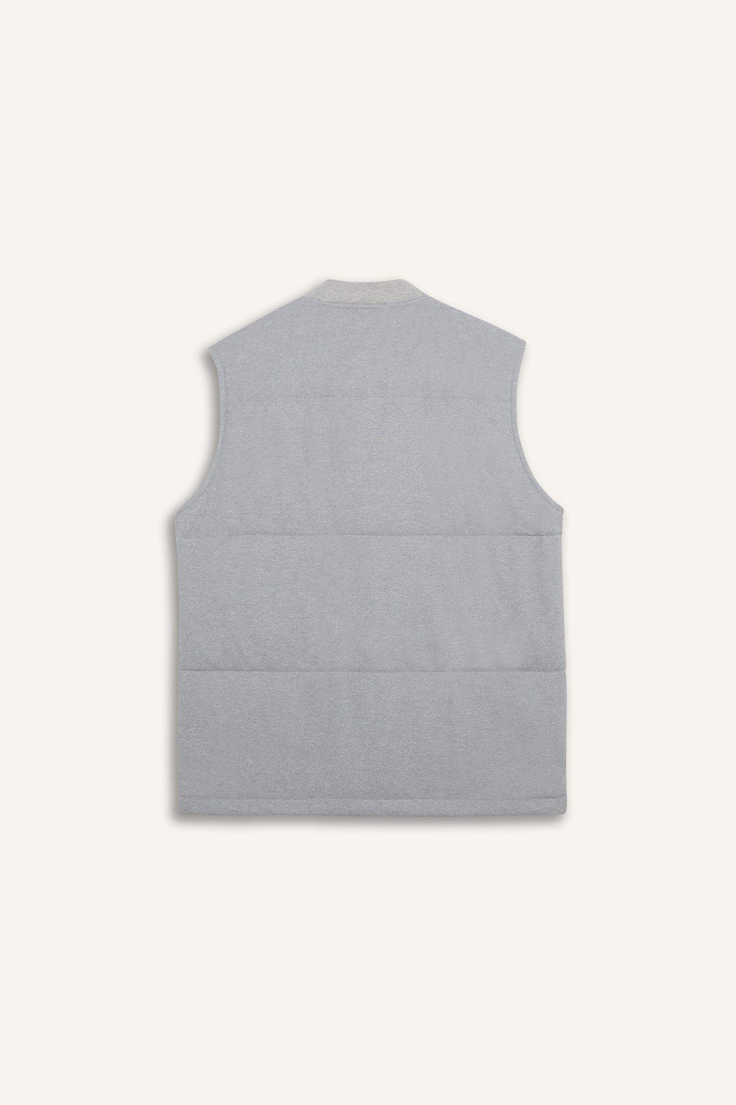 Regular Fit High Neck Pocketed Vest