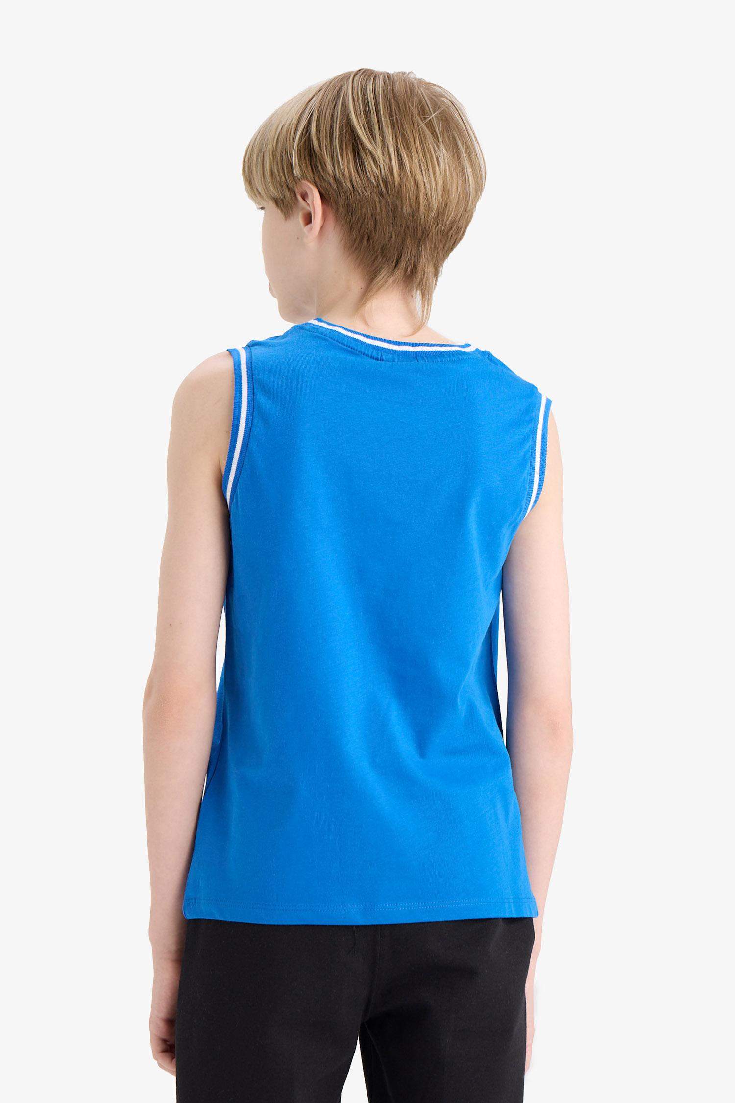 Erkek Çocuk 2'li Takım Baskılı Atlet Beli Lastikli Şort