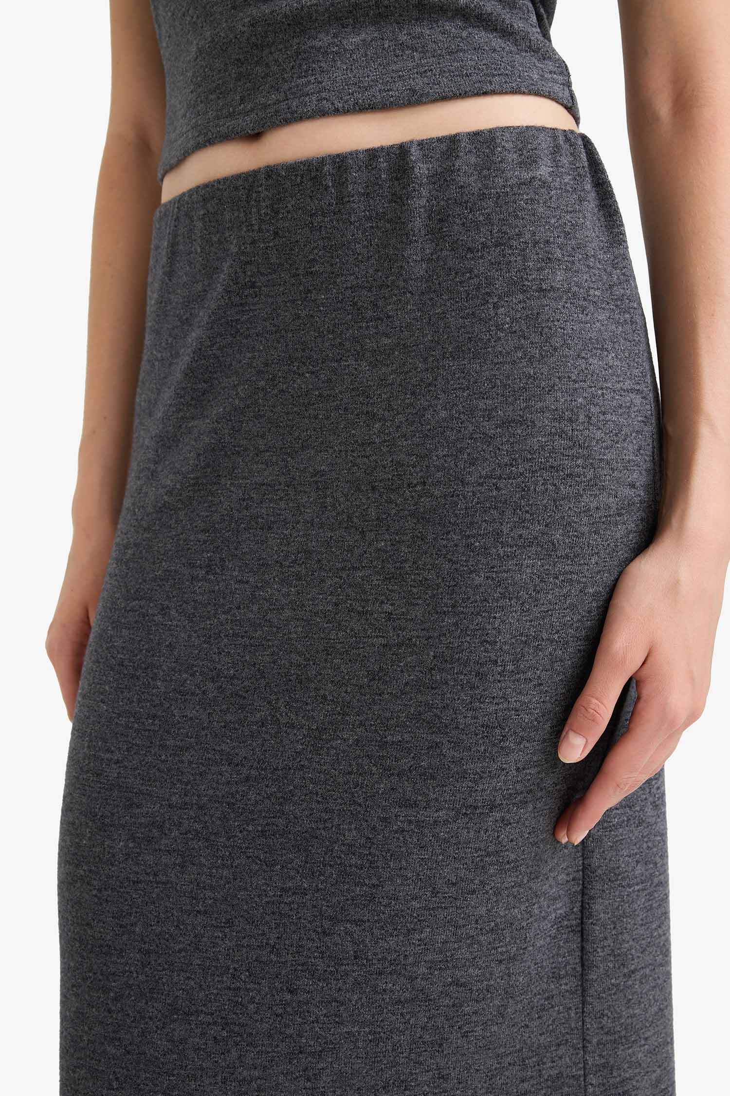Pencil Skirt High Waist Maxi Knitted Skirt