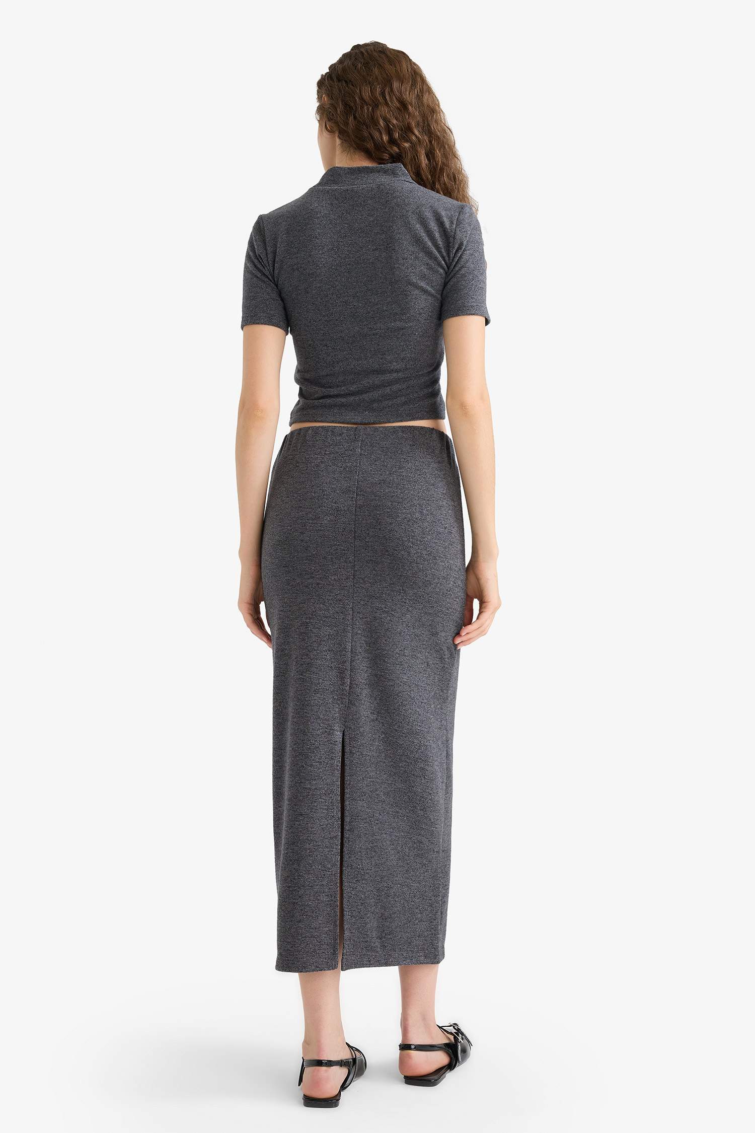 Pencil Skirt High Waist Maxi Knitted Skirt