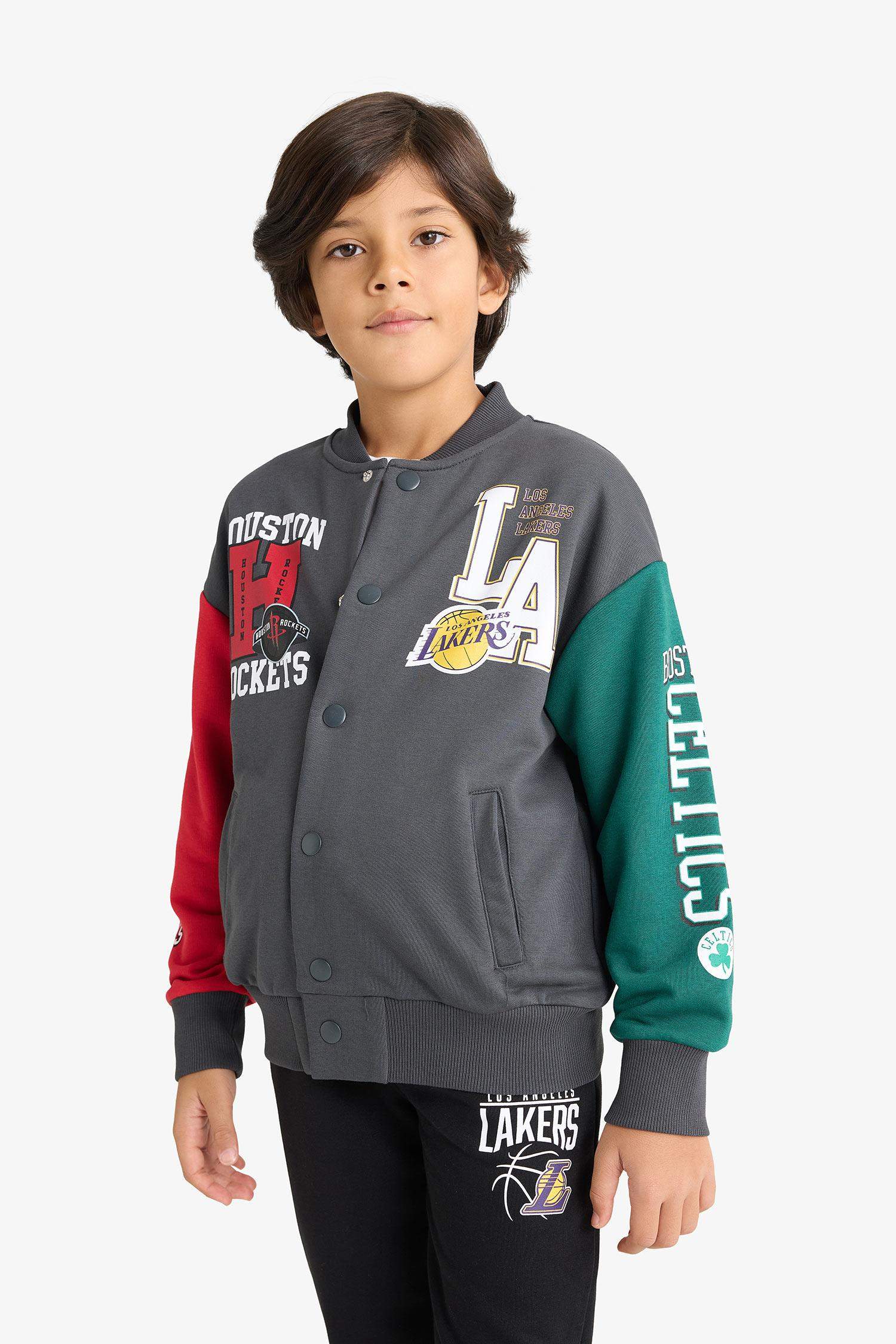 New Regular Fit Crew Neck NBA Licensed Cardigan