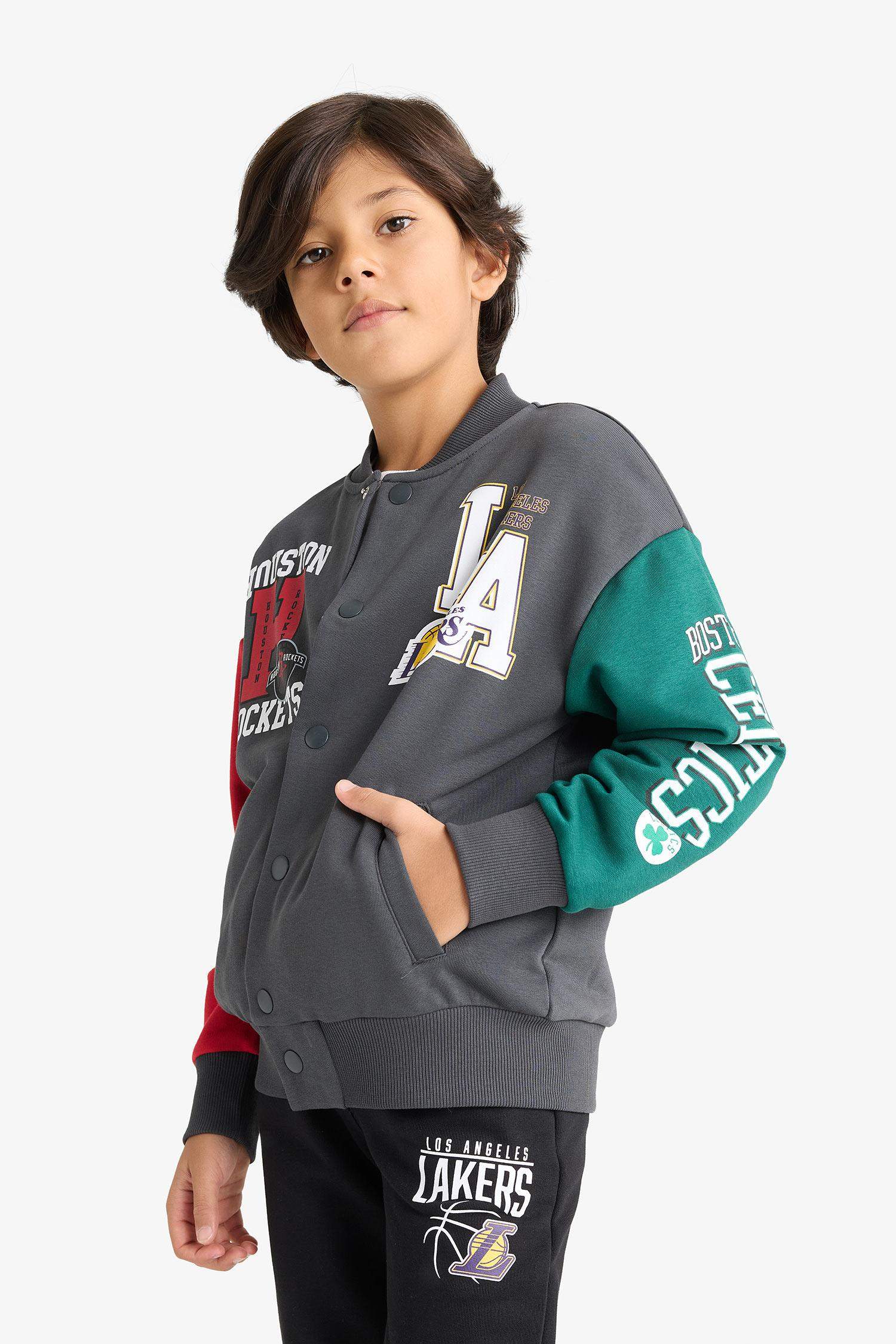 New Regular Fit Crew Neck NBA Licensed Cardigan