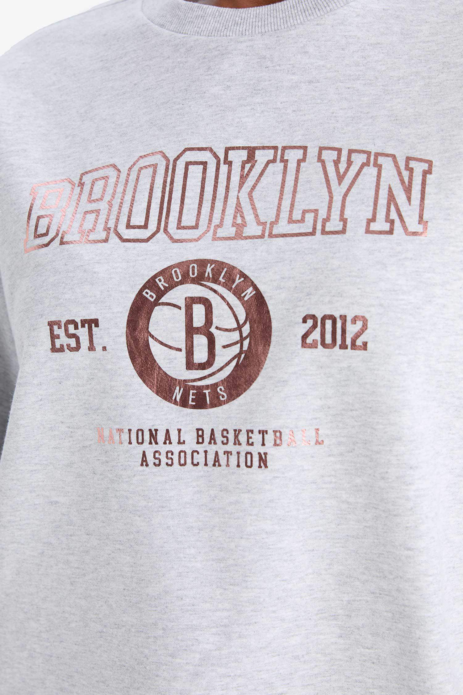 DeFactoFit NBA Brooklyn Nets Bisiklet Yaka Sporcu Sweatshirt