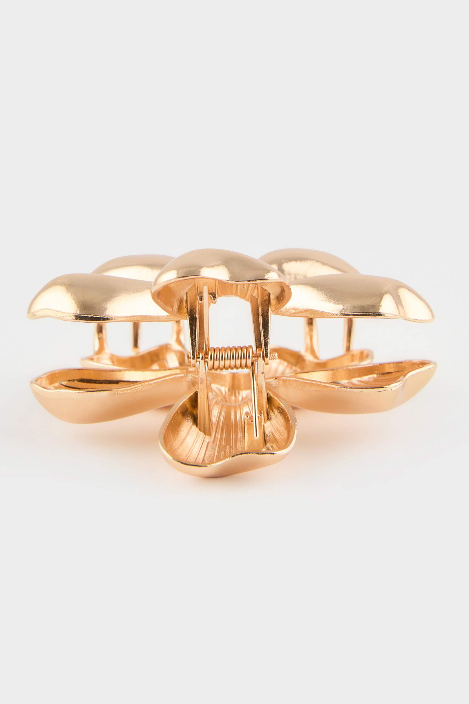 Kadın Gold Çiçekli Mandal Toka