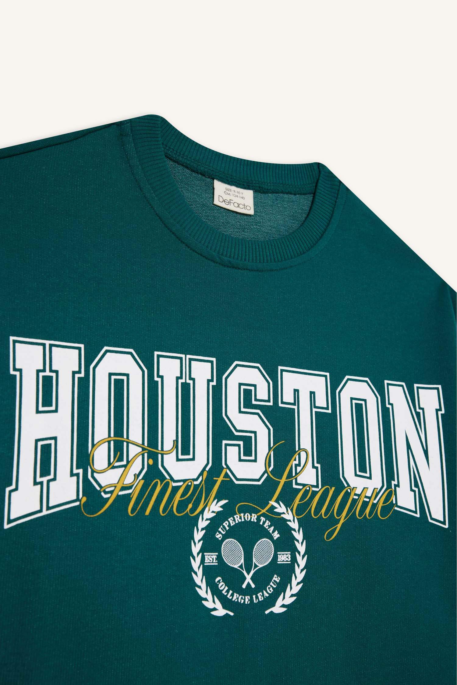 سويت شيرت بناتي قصة مريحة مطبوع