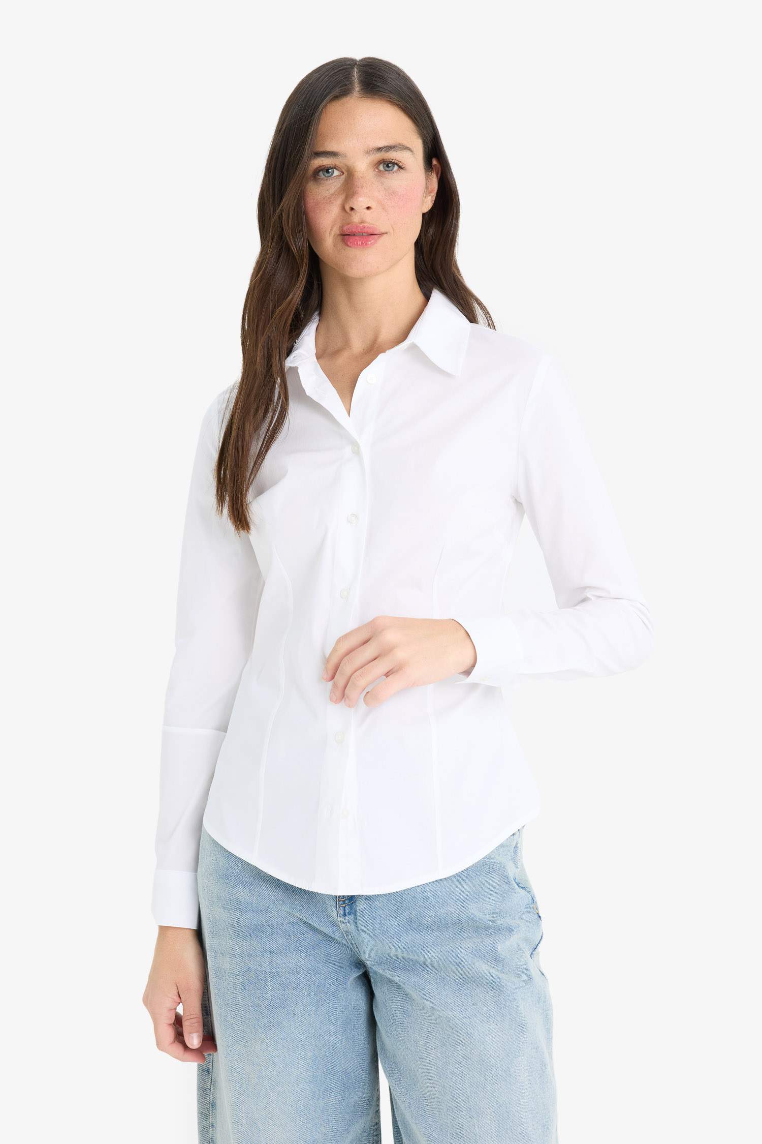 Regular Fit Bengalin Long Sleeve Shirt