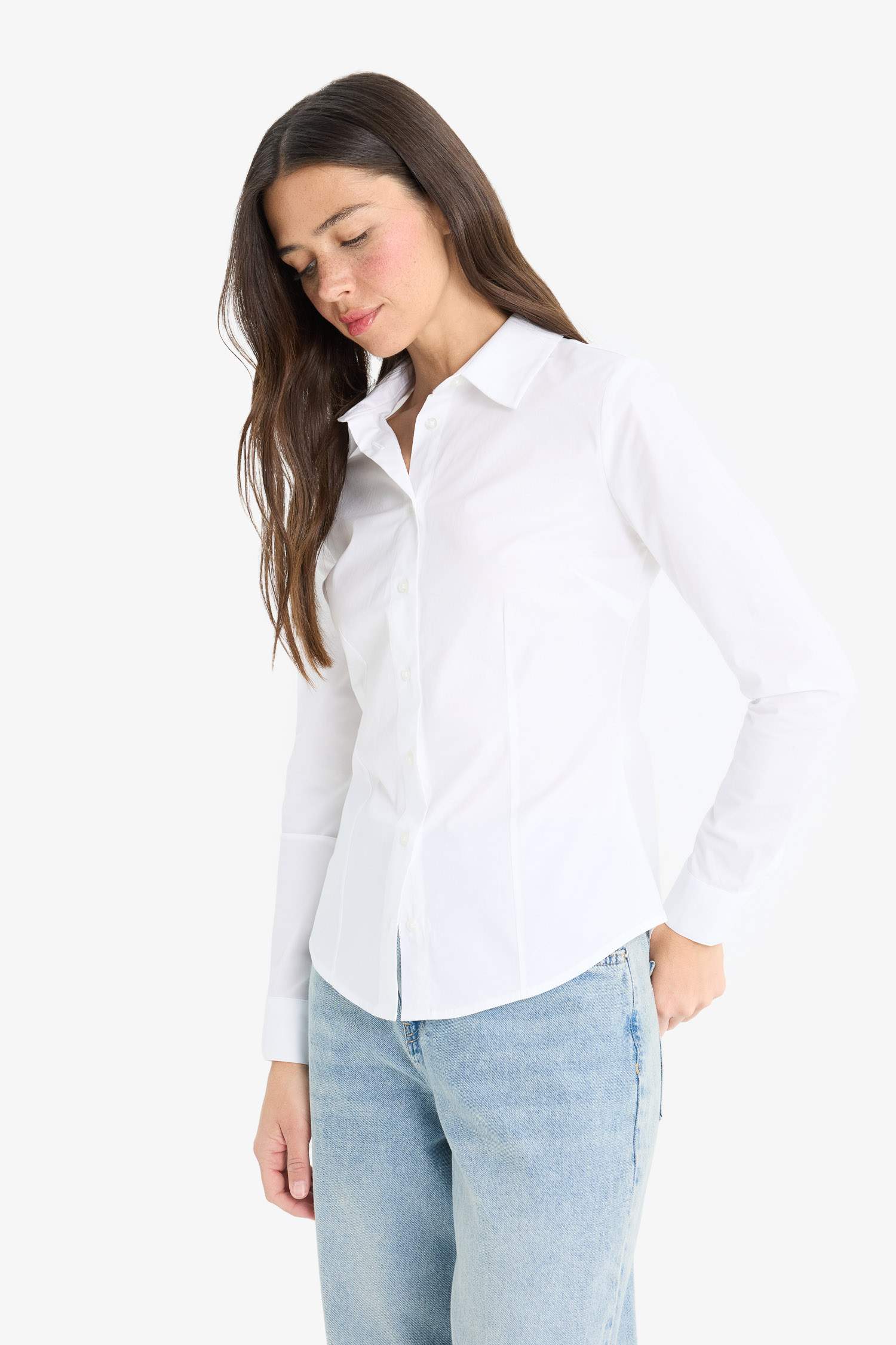 Regular Fit Bengalin Long Sleeve Shirt