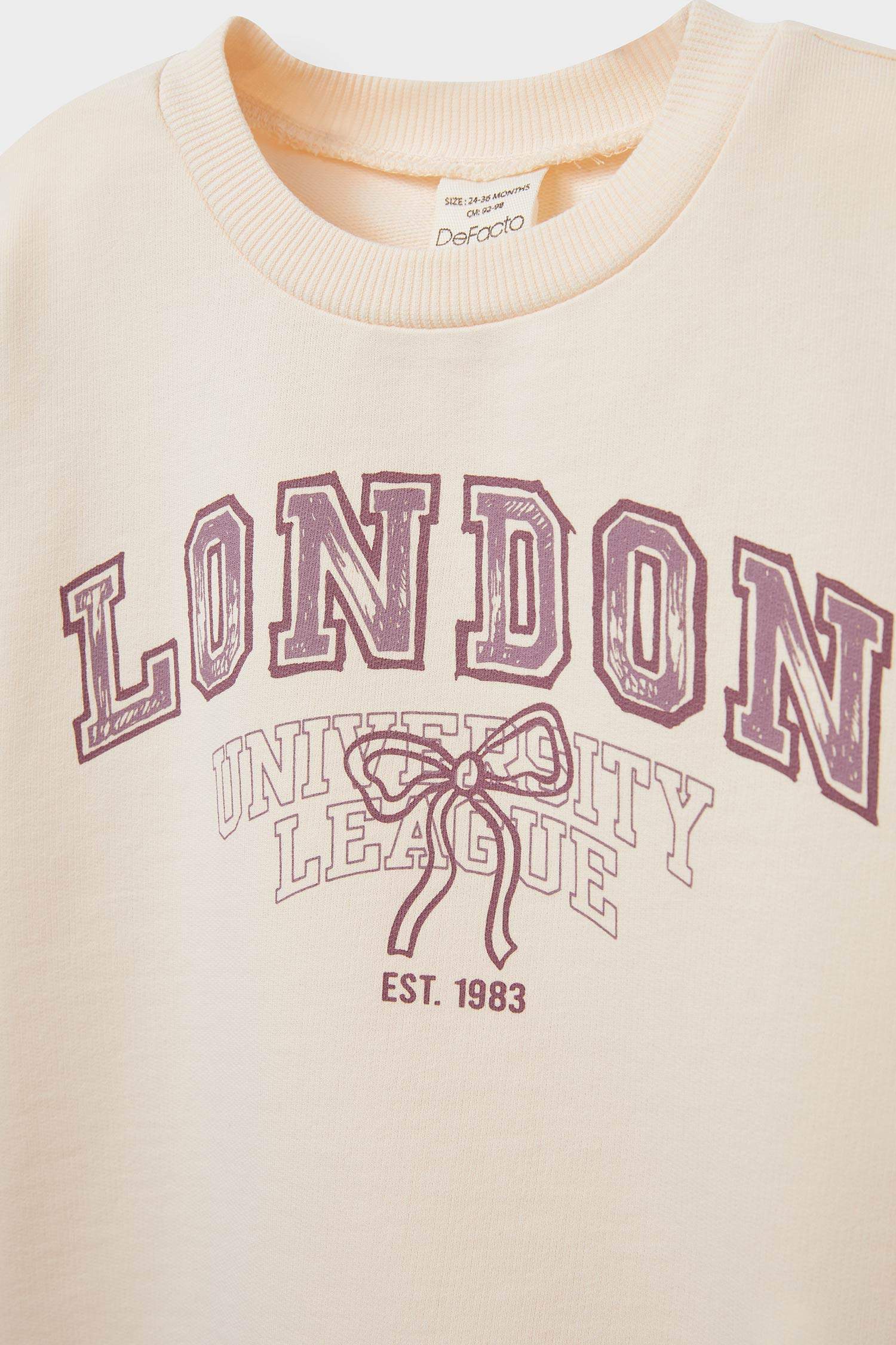 Regular Fit Slogan Crew Neck Sweatshirt