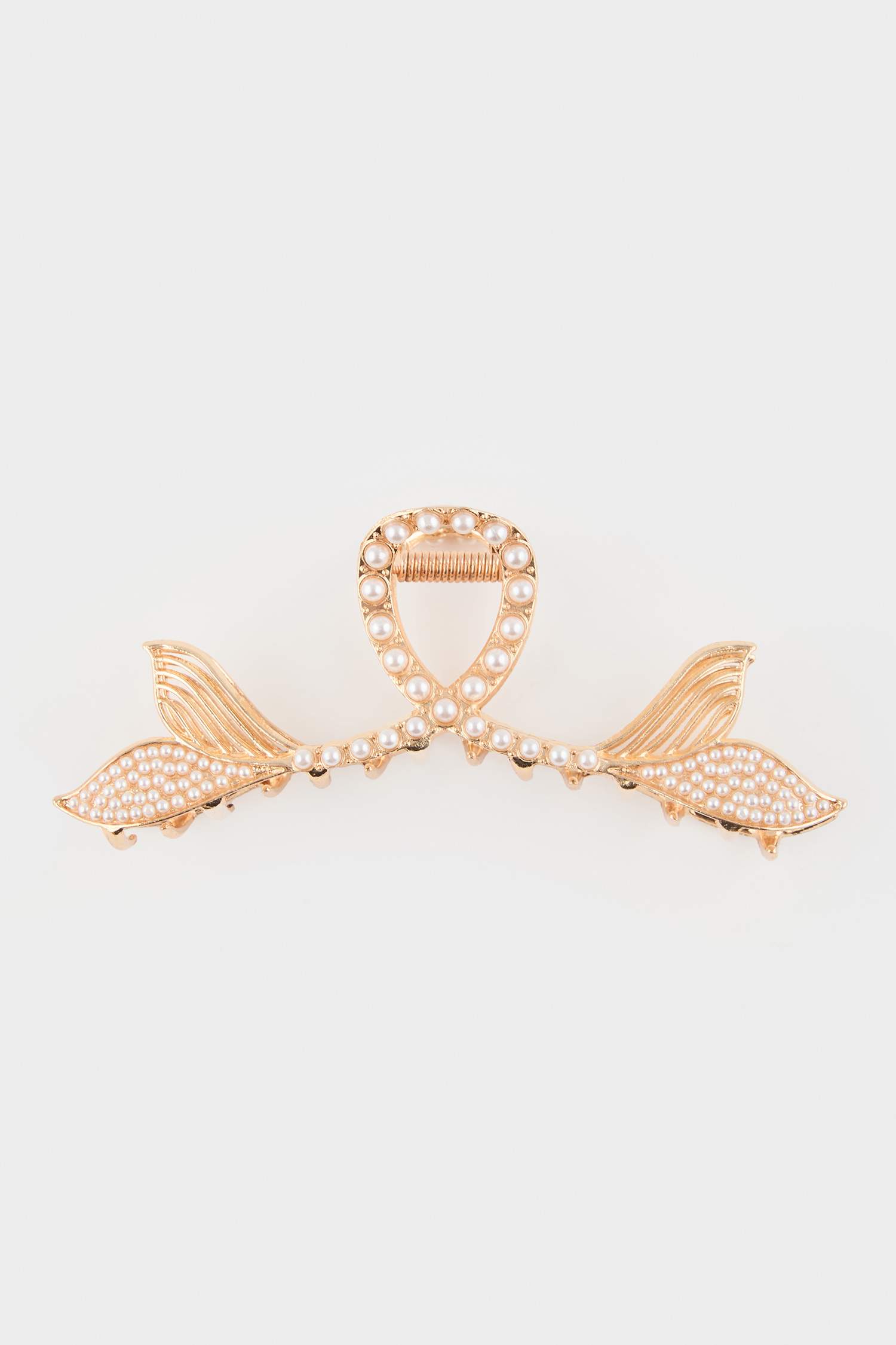 Woman Pearl Gold Hair Clips