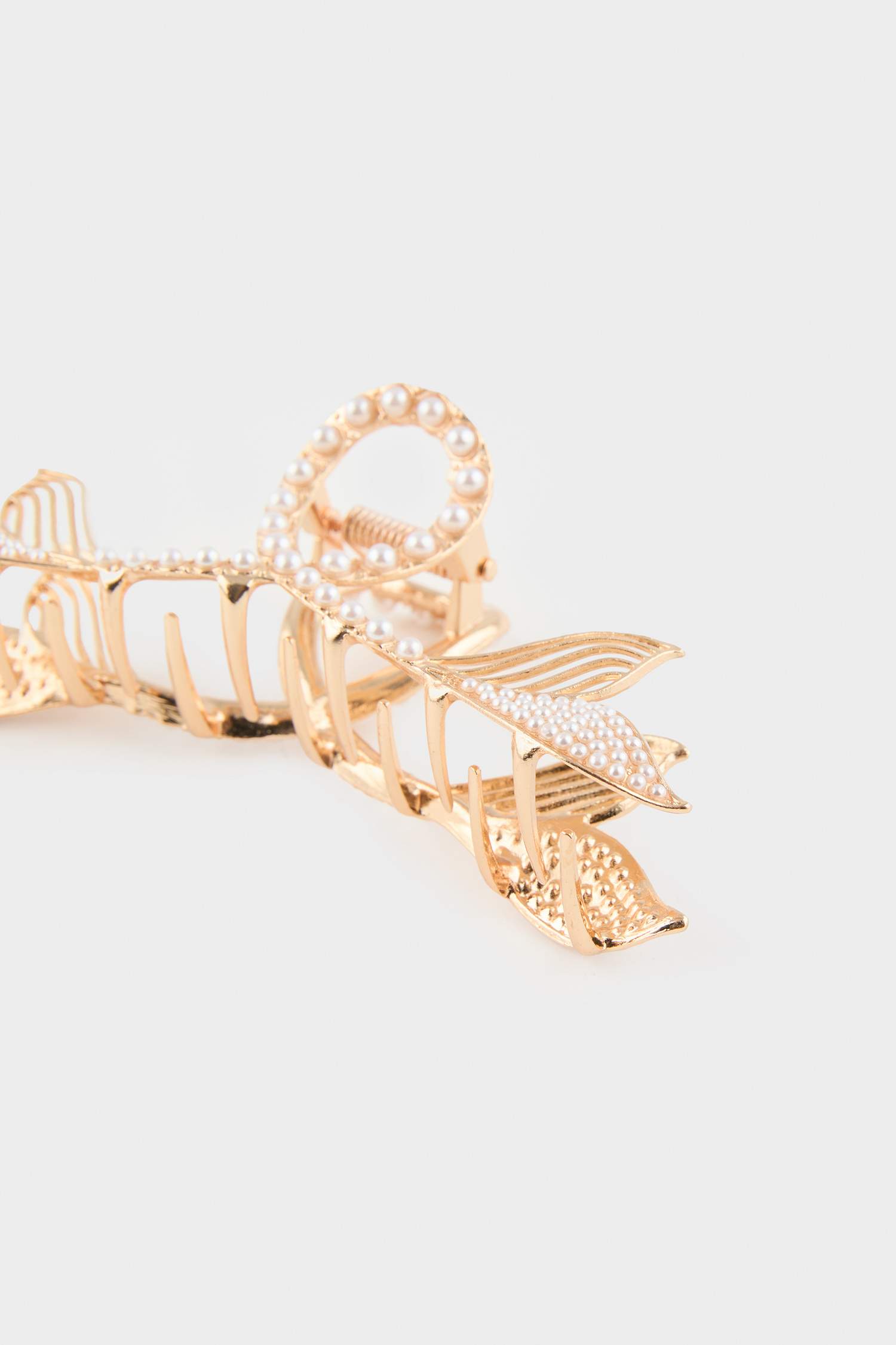 Woman Pearl Gold Hair Clips