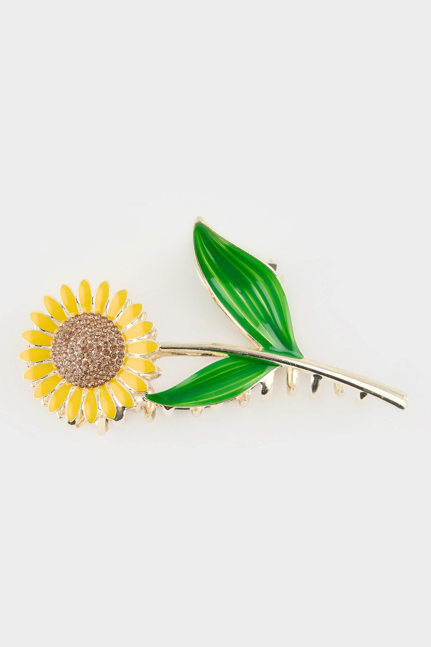 Woman Sunflower Motif Hair Clips