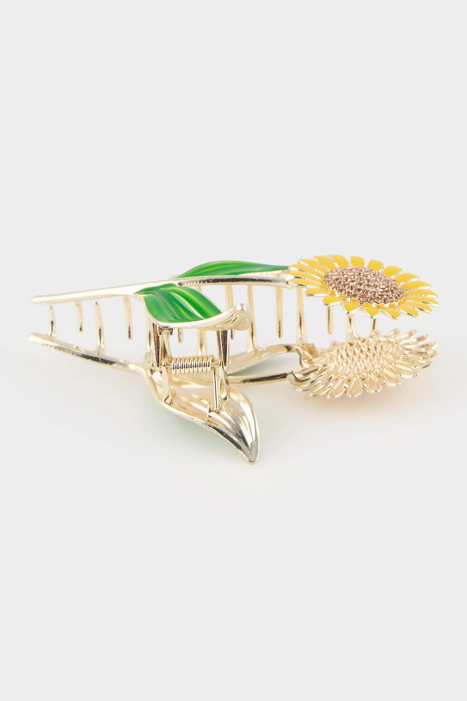 Woman Sunflower Motif Hair Clips