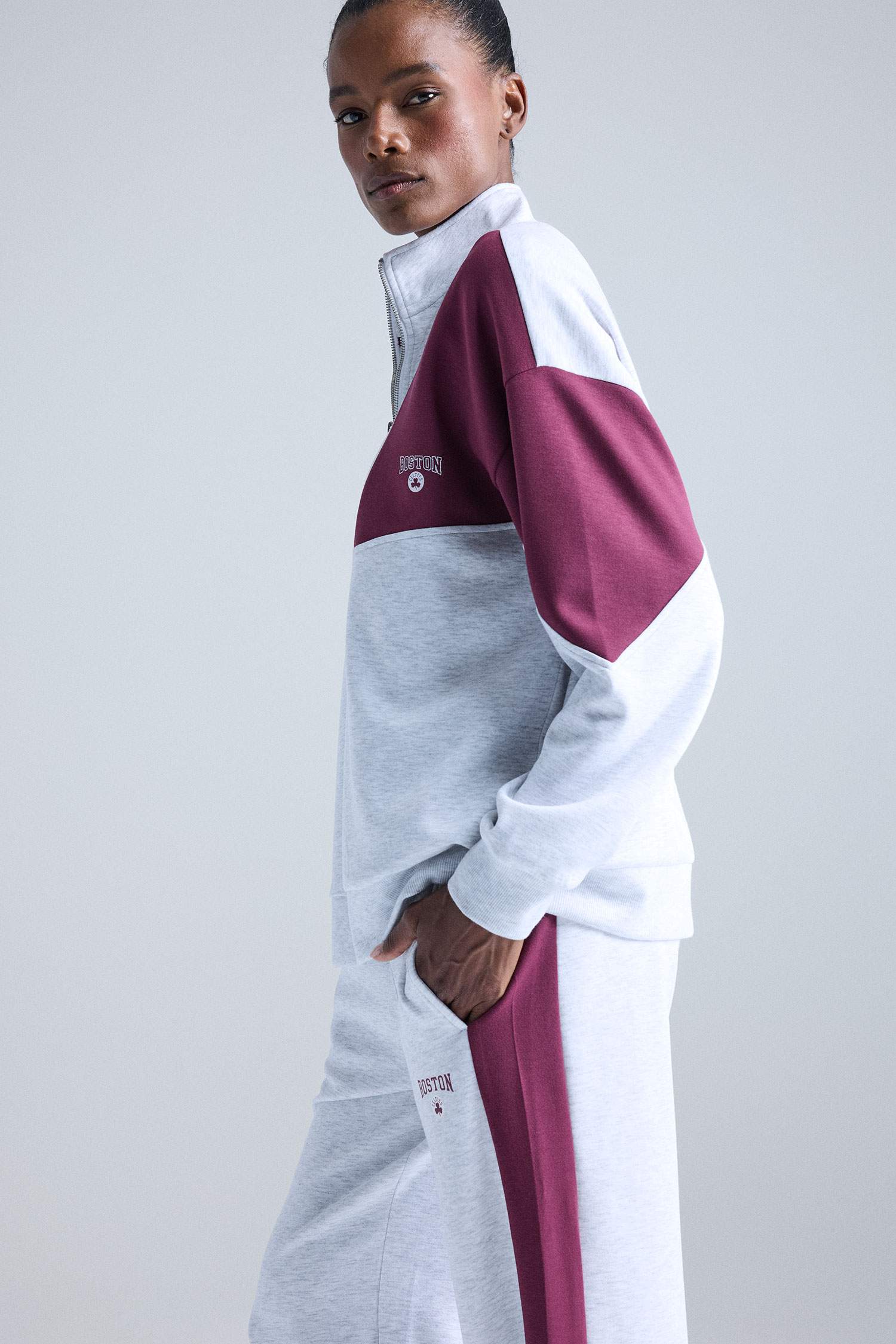 DeFactoFit NBA Boston Celtics Oversize Fit Scuba Fabric Sports Sweatshirt