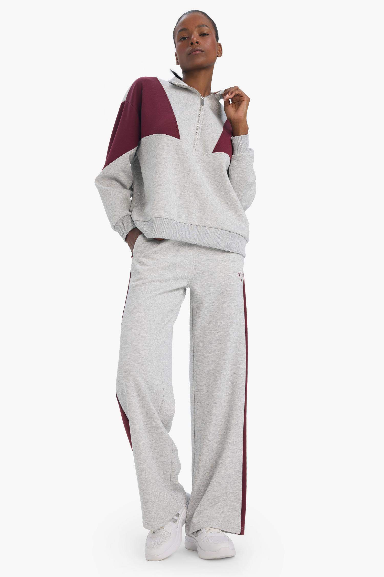 NBA Boston Celtics Wide Leg Geniş Paça Cepli Standart Boy Skuba Dalgıç Kumaş Eşofman Altı