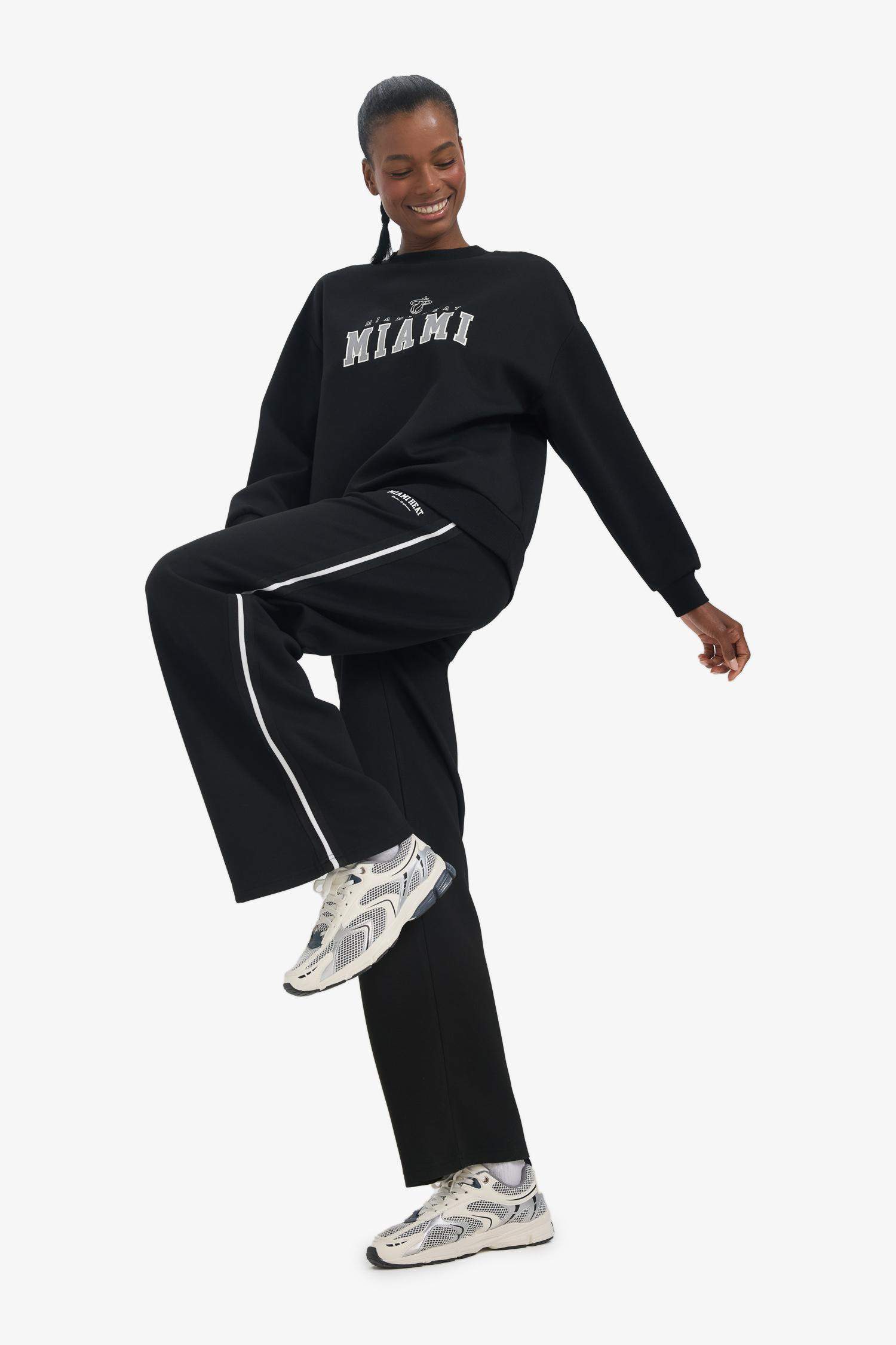 DeFactoFit NBA Miami Heat Wide Leg Scuba Fabric Sports Sweatpants