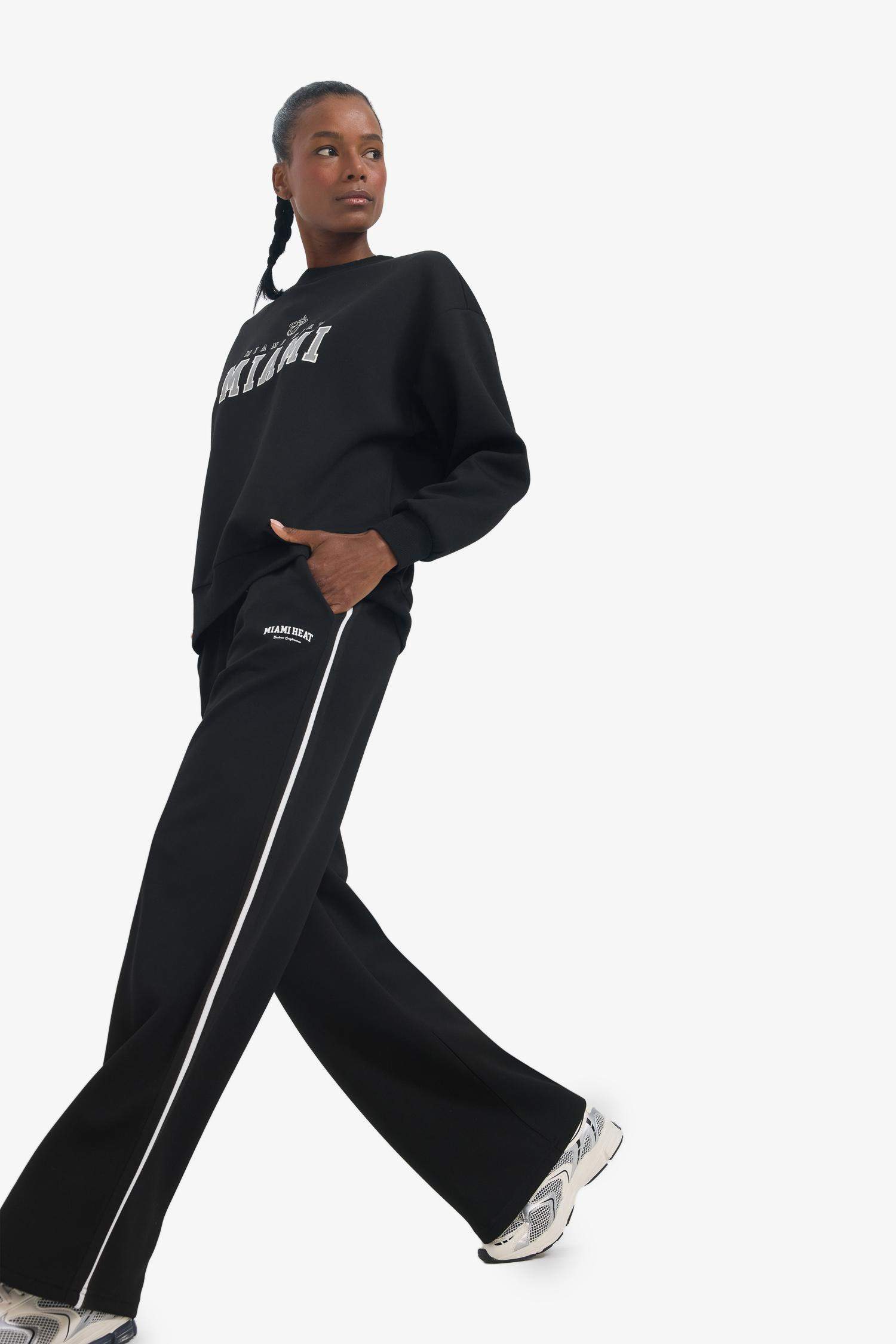 DeFactoFit NBA Miami Heat Wide Leg Scuba Fabric Sports Sweatpants