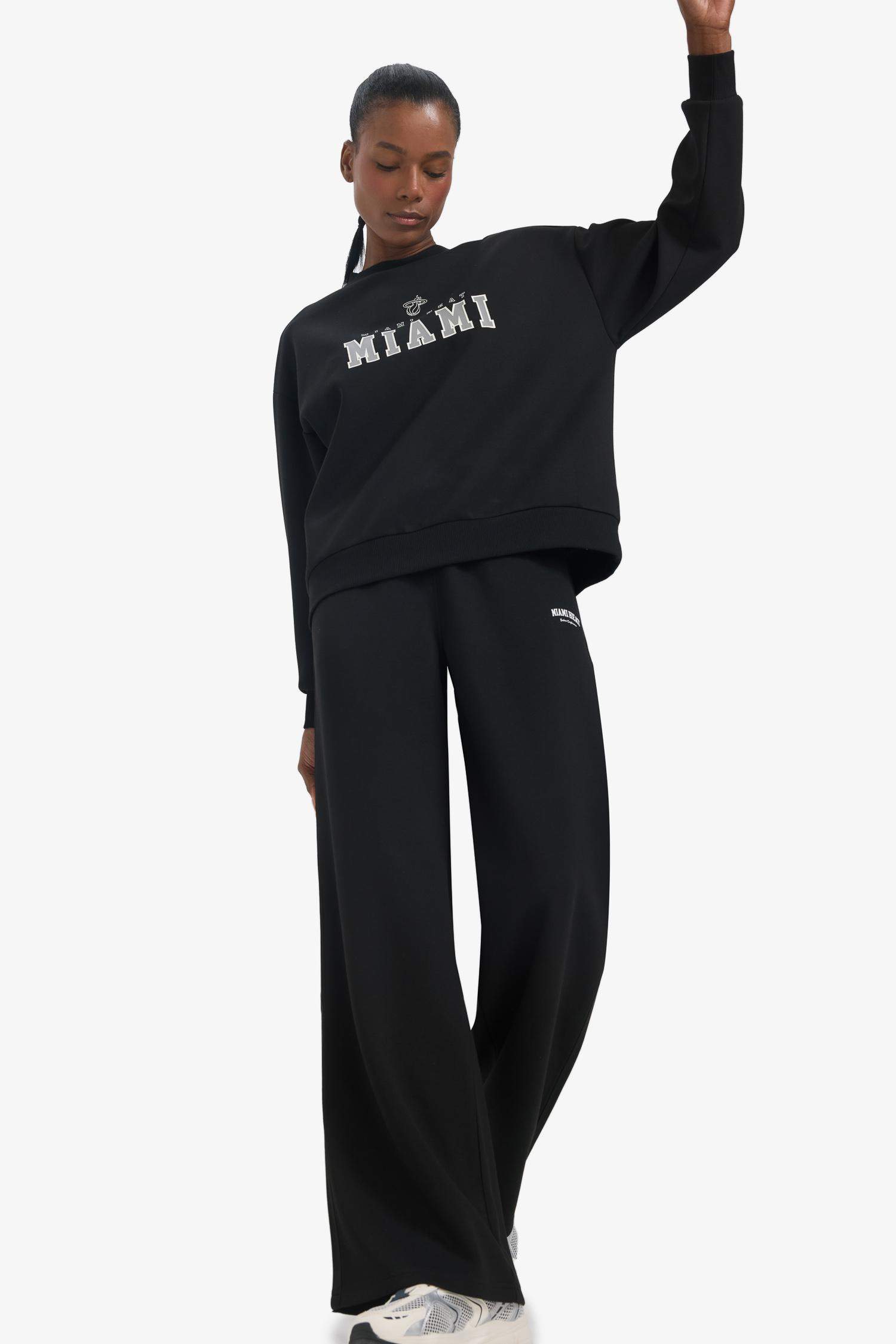 DeFactoFit NBA Miami Heat Wide Leg Scuba Fabric Sports Sweatpants