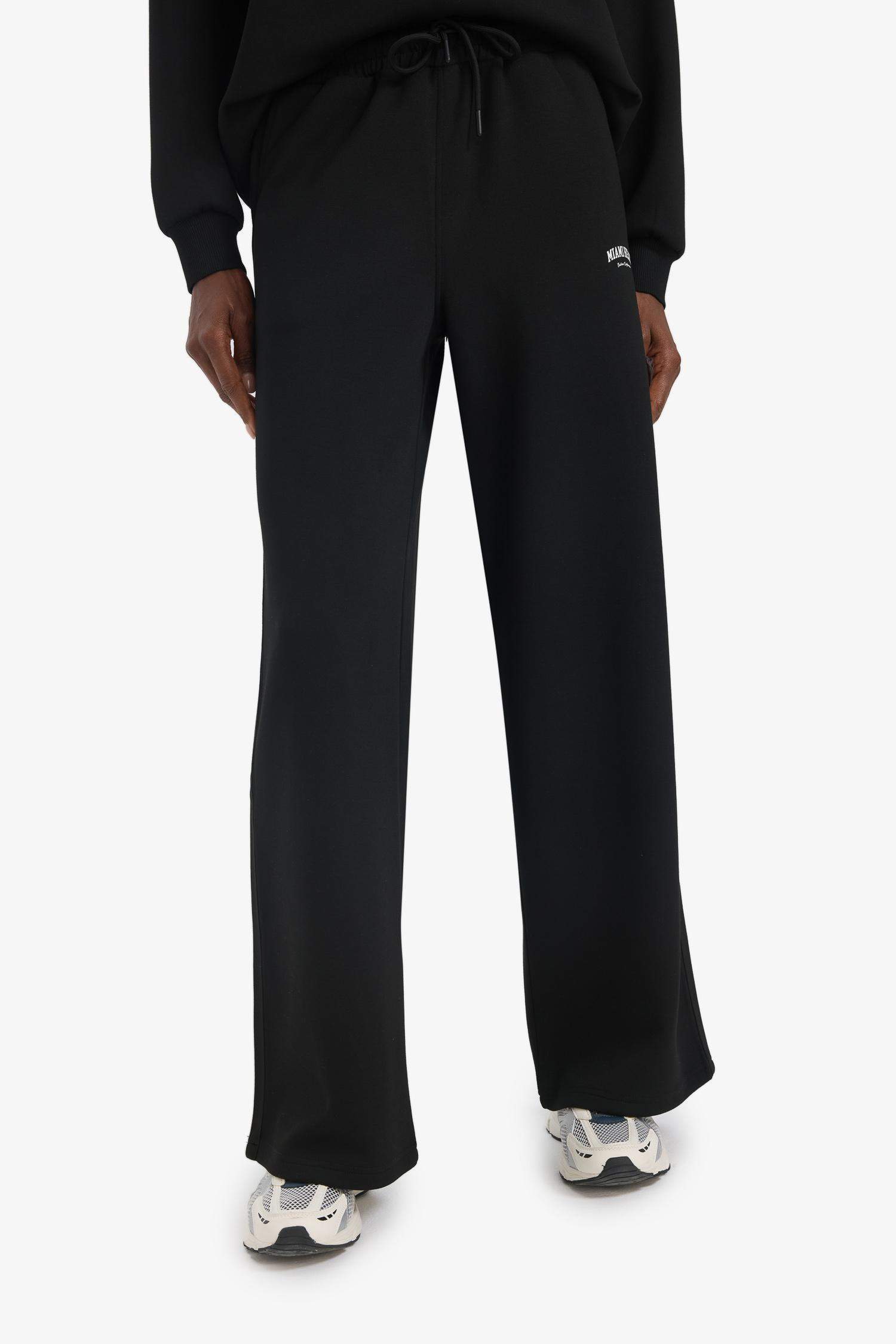 DeFactoFit NBA Miami Heat Wide Leg Scuba Fabric Sports Sweatpants