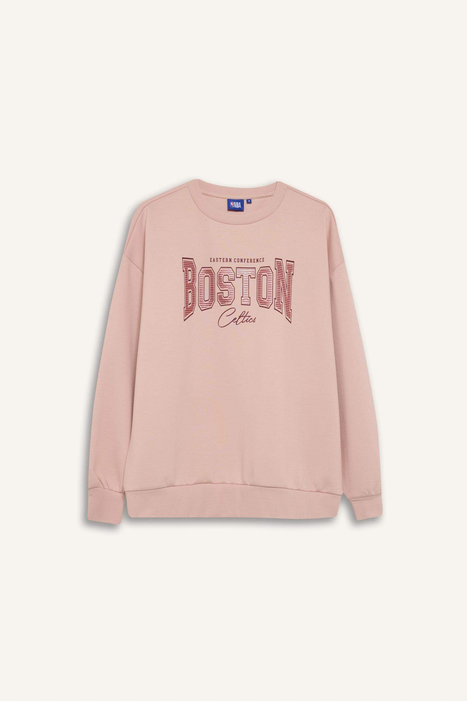 DeFactoFit NBA Boston Celtics Oversize Fit Scuba Fabric Sports Sweatshirt