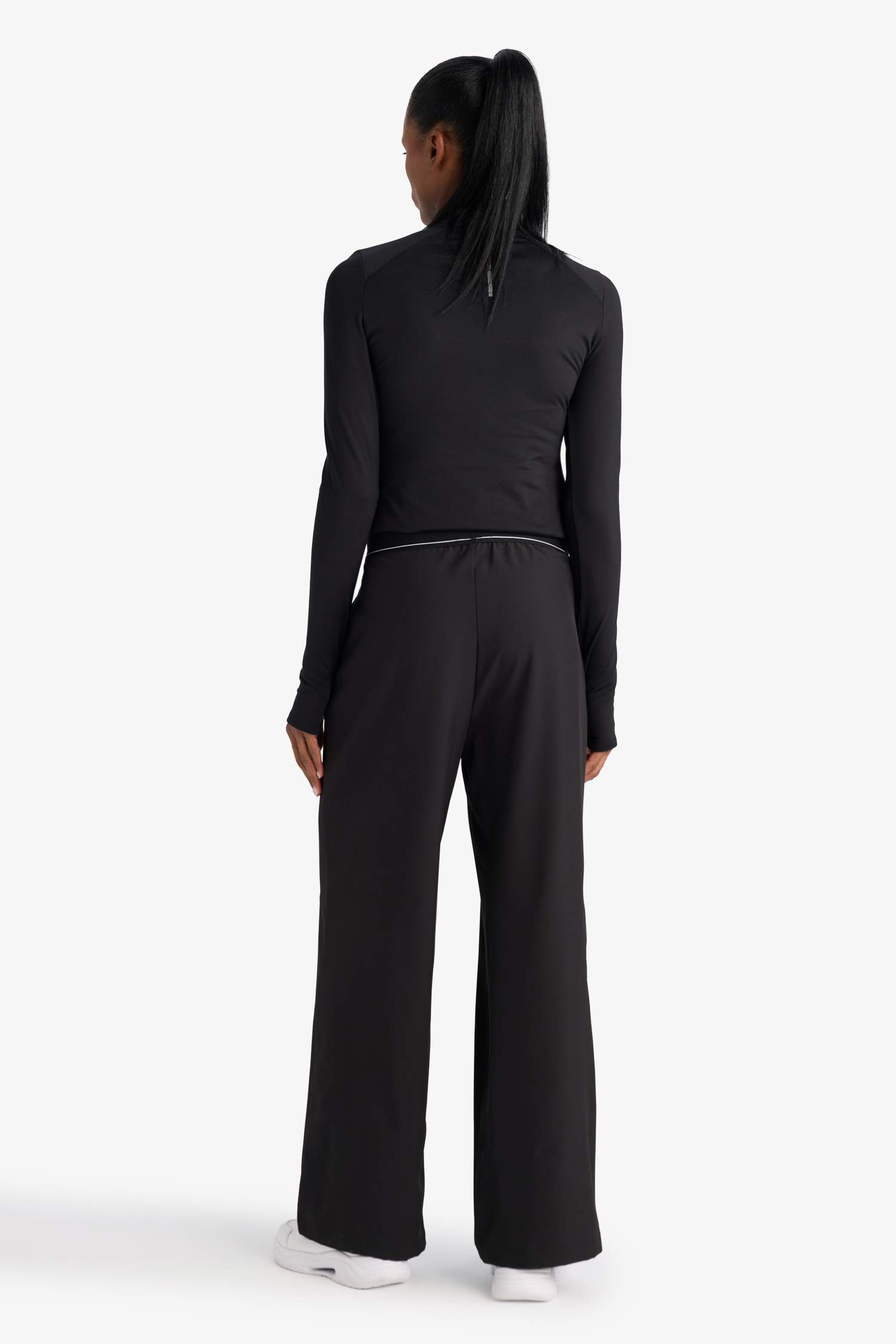 DeFactoFit Wide Leg Elastic Waist Woven Trousers