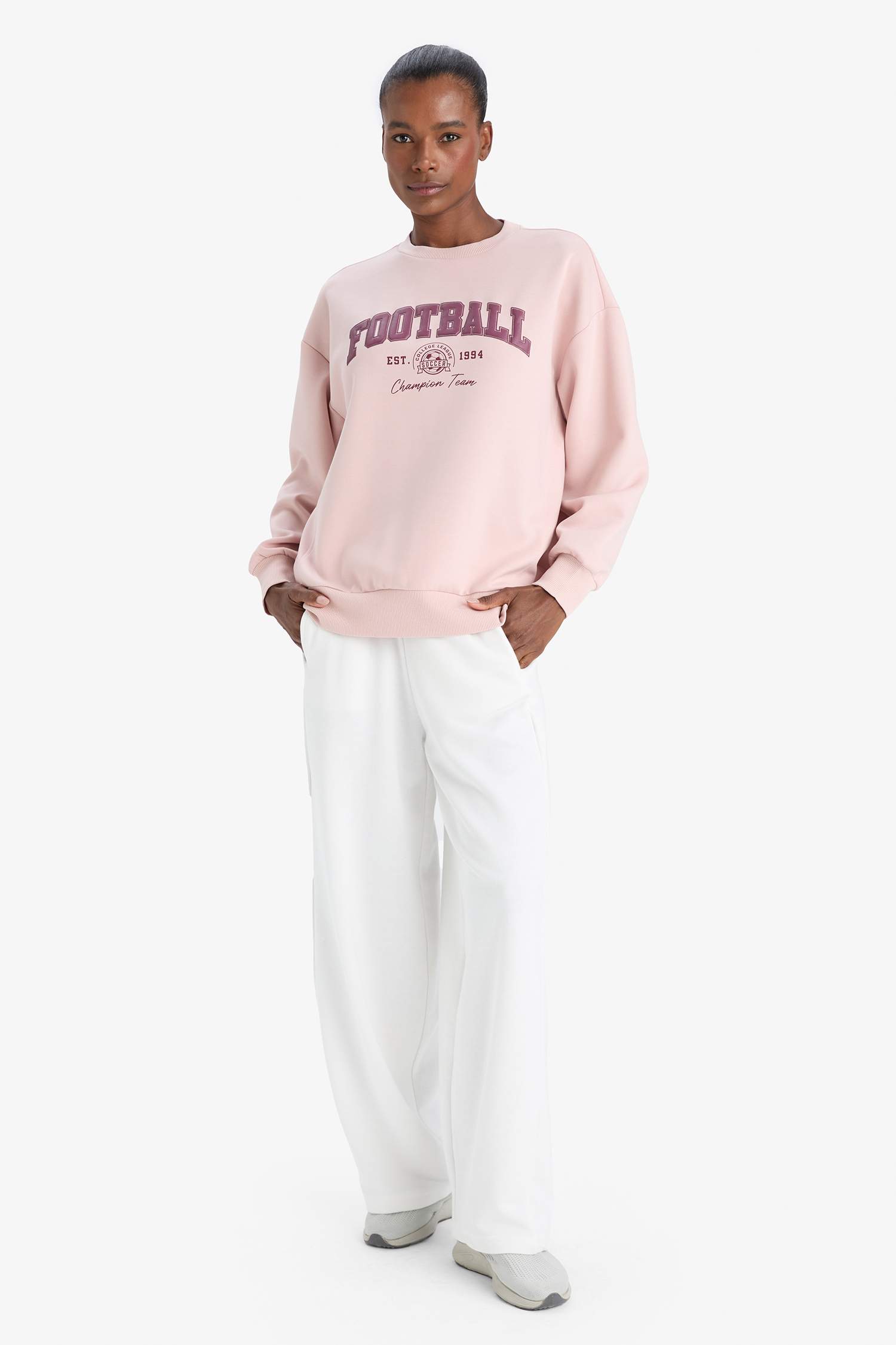 DeFactoFit Oversize Fit Scuba Fabric Sports Sweatshirt