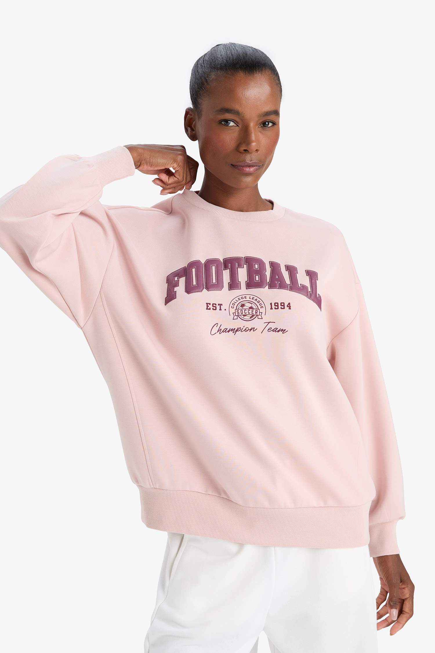 DeFactoFit Oversize Fit Scuba Fabric Sports Sweatshirt