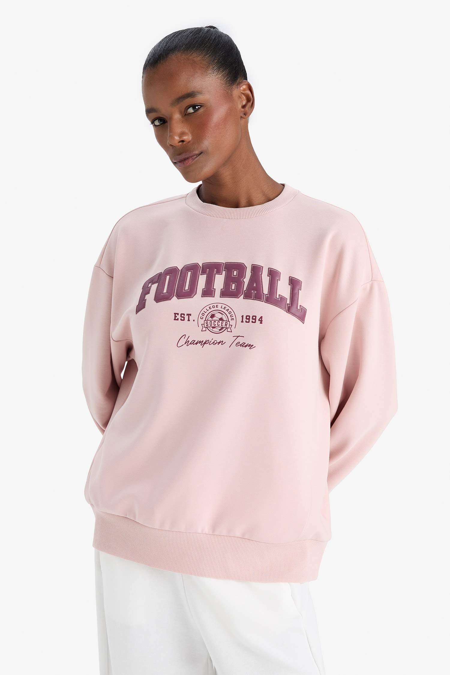 DeFactoFit Oversize Fit Scuba Fabric Sports Sweatshirt