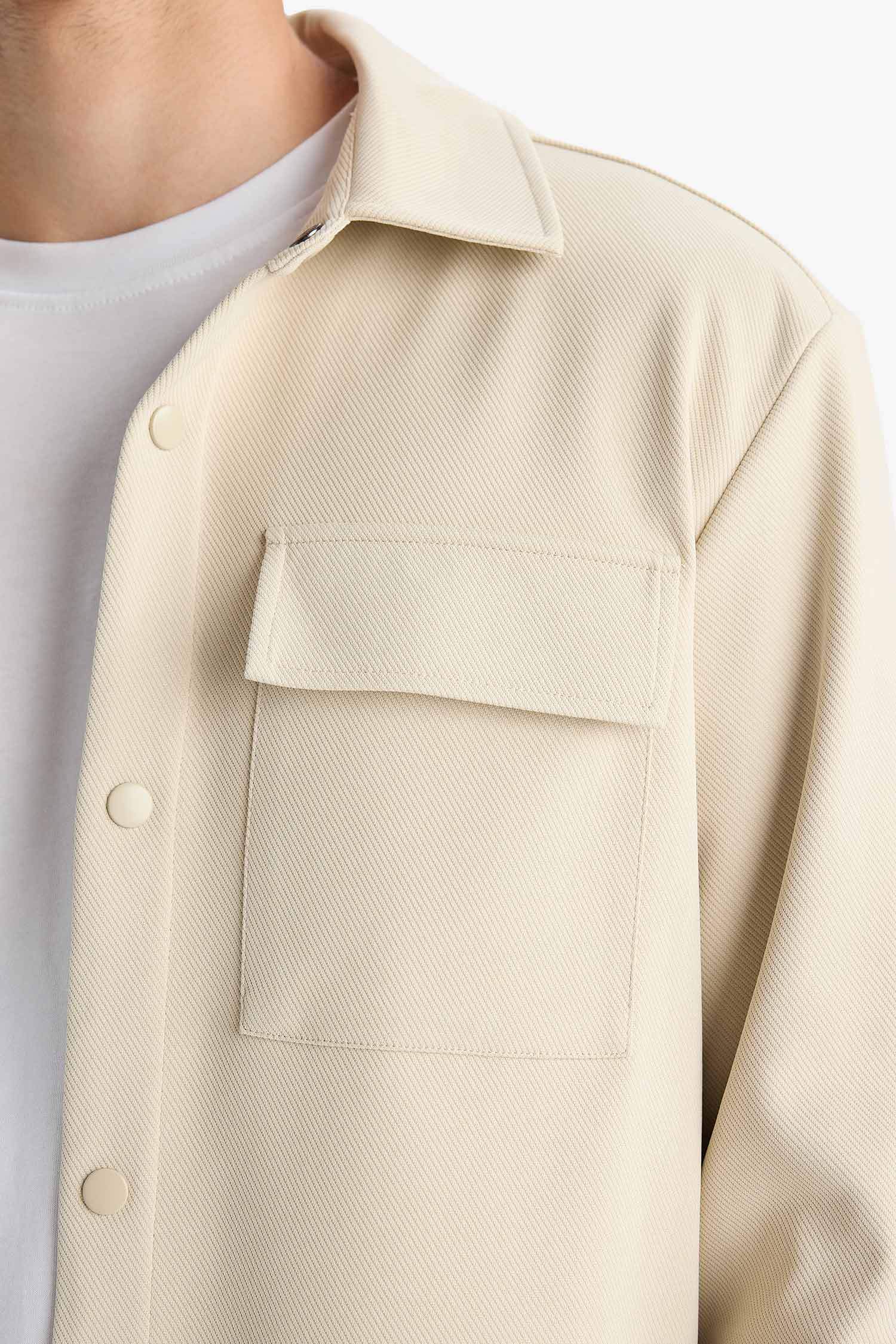 Chemise en twill à manches longues Coupe régulière