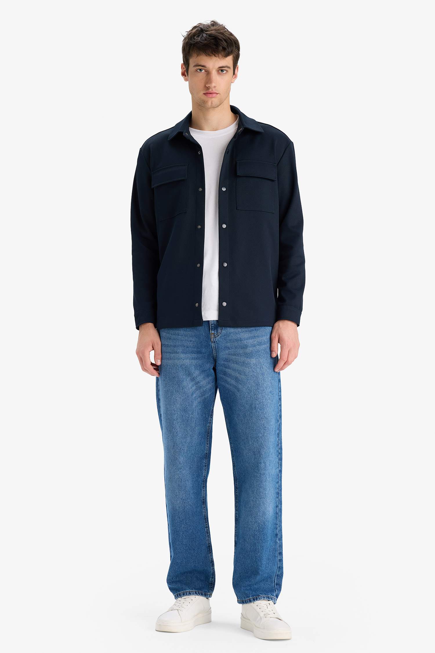 Regular Fit Long Sleeve Twill Shirt