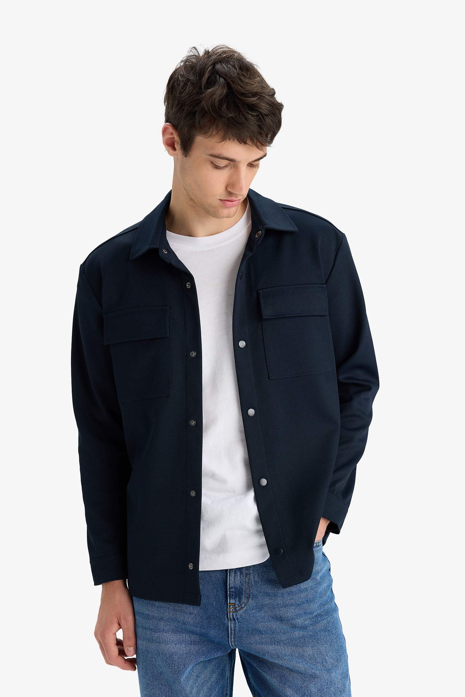 Regular Fit Long Sleeve Twill Shirt