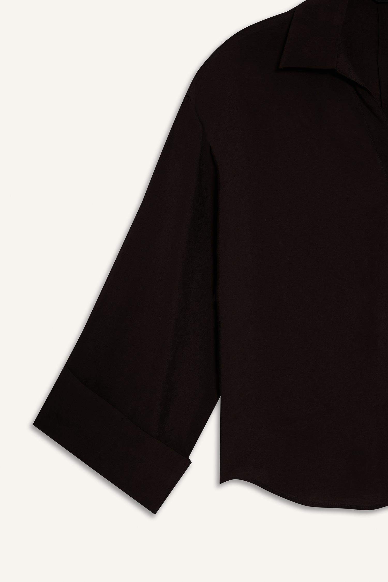 Loose Fit Shirt Collar Long Sleeve Shirt