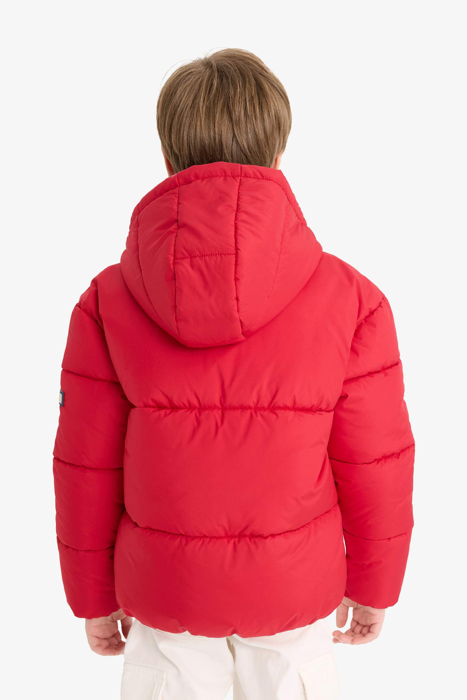 Boy Waterproof Hooded Zippered Puffer Jacket