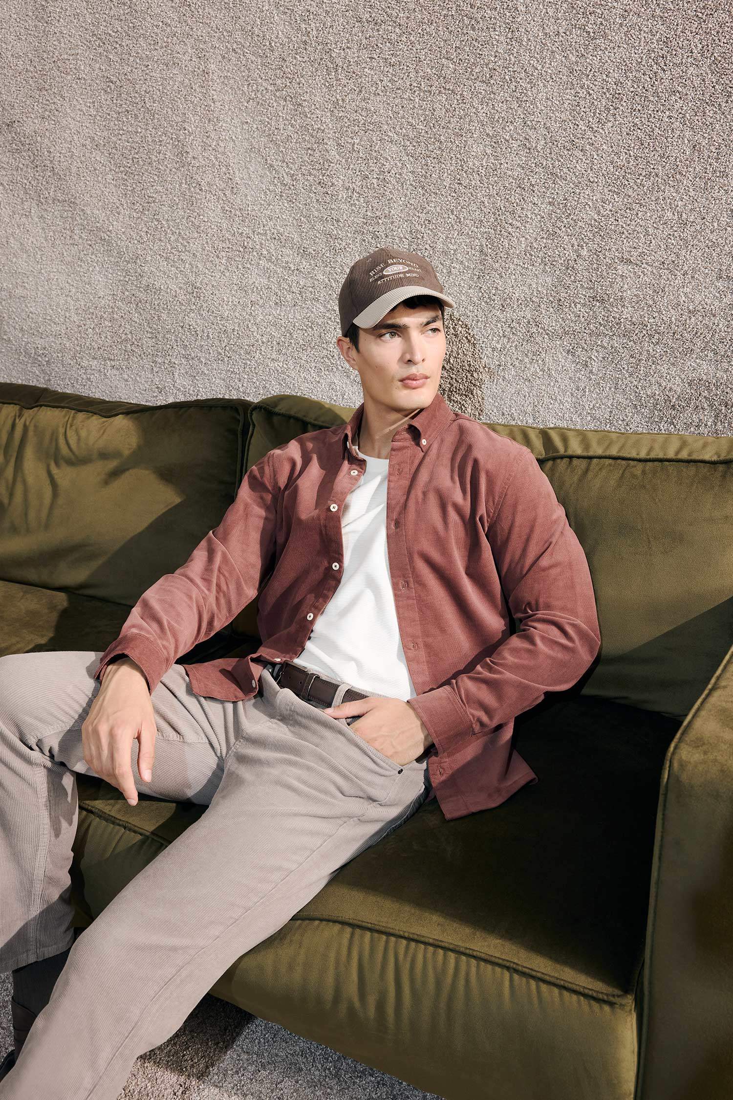 Regular Fit Polo Shirt Velvet Long Sleeve Shirt