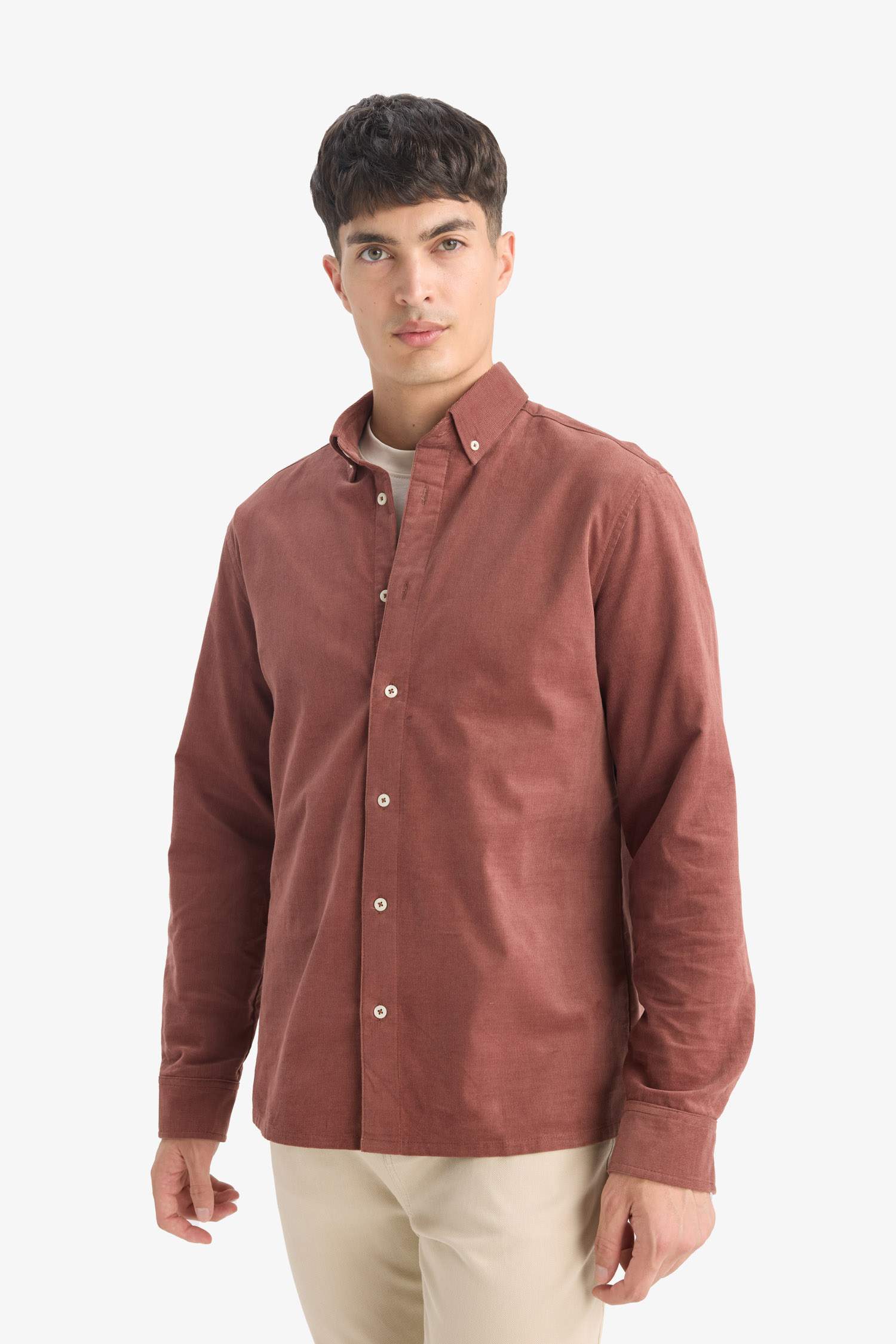 Regular Fit Polo Shirt Velvet Long Sleeve Shirt
