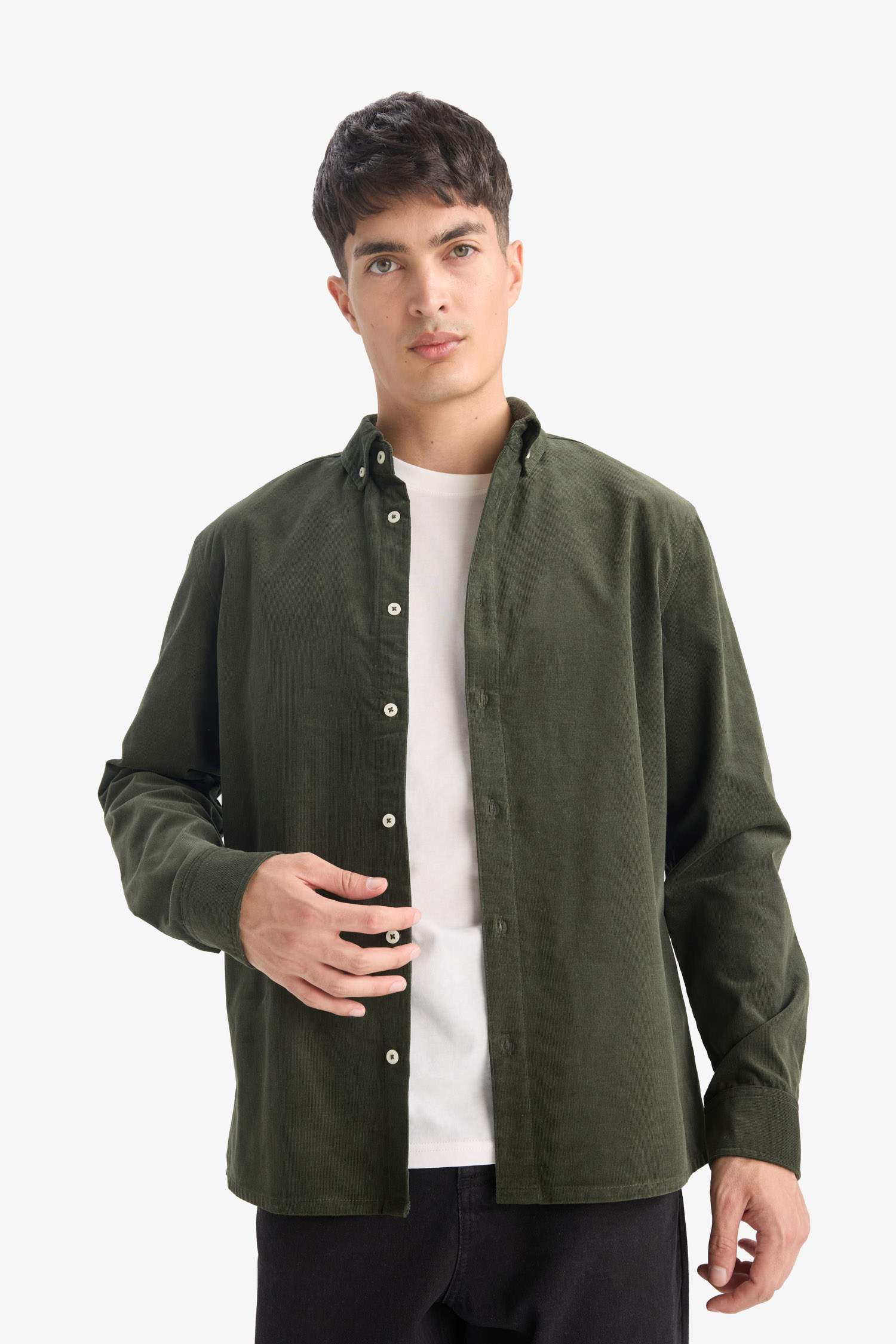 Regular Fit Polo Shirt Velvet Long Sleeve Shirt